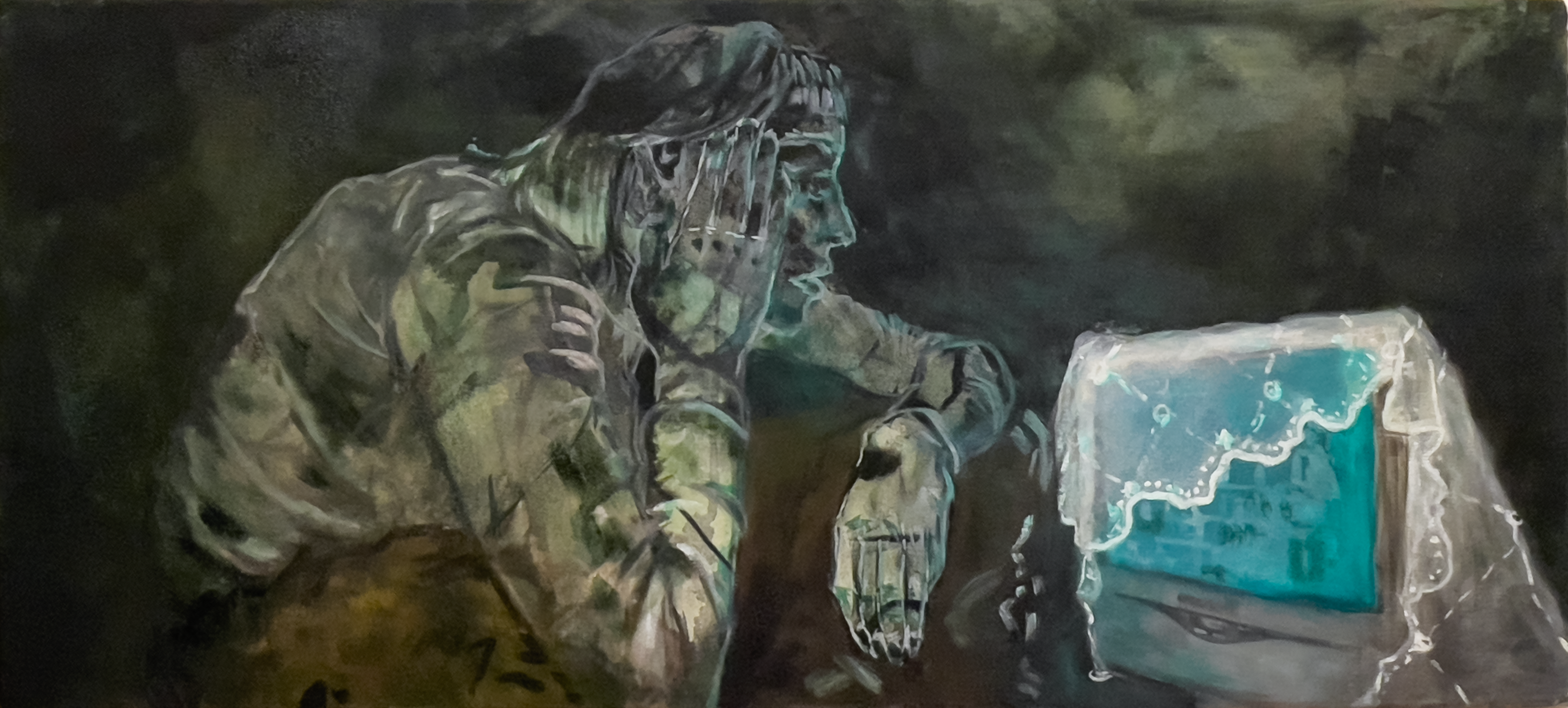 outdoor screening: oil on canvas - 2023