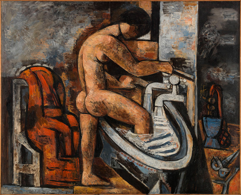 Marcel Gromaire (1892-1971). "Le bain". Huile sur toile, 1926. Paris, musée d'Art moderne © Julien Vidal / Roger-Viollet