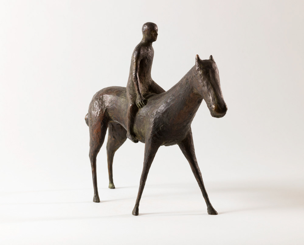 SALMON Françoise. "Le cavalier". Bronze. Paris, musée d'Art moderne.  © Julien vidal / Roger-Viollet