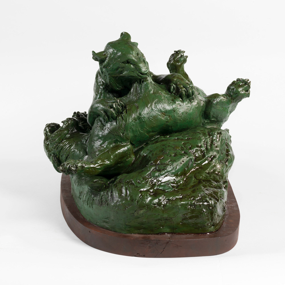 Cain, Auguste-Nicolas. "Combat de tigres". Organique, cire. 1878. Musée des Beaux-Arts de la Ville de Paris, Petit Palais. © Julien vidal / Roger-Viollet