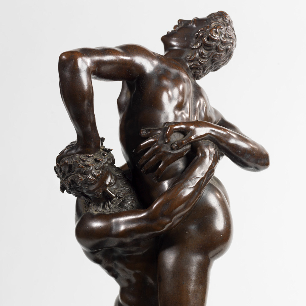 Anonyme. "Hercule et Antée d'après Jean de Bologne". Bronze. Musée des Beaux-Arts de la Ville de Paris, Petit Palais. © Julien vidal / Roger-Viollet