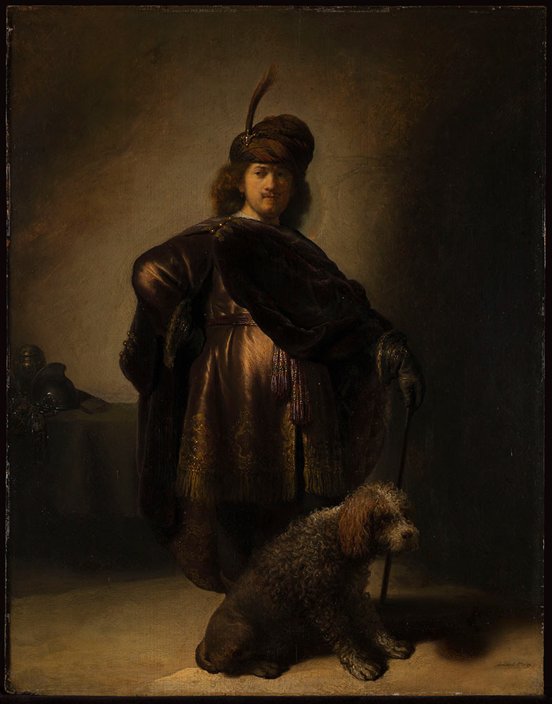 Rembrandt Harmensz.van Rijn. "Portrait de l'artiste en costume oriental". Huile sur bois. 1631-1633. Musée des Beaux-Arts de la Ville de Paris, Petit Palais. © Julien Vidal / Roger-Viollet