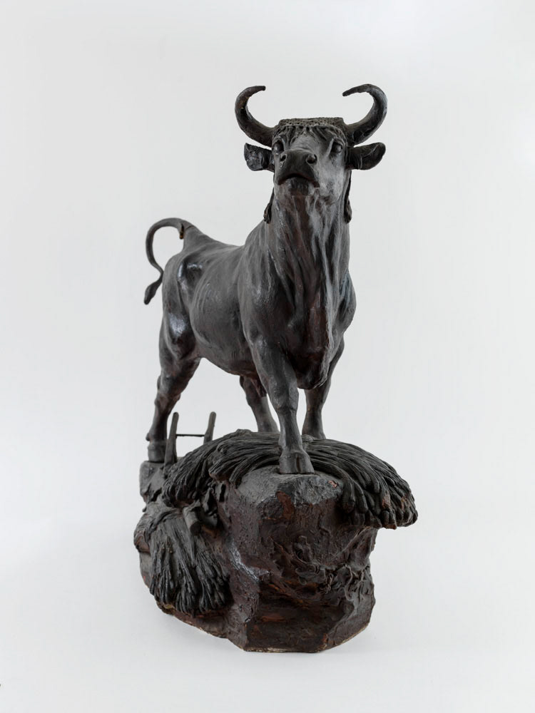 Auguste-Nicolas Cain (1821-1894). "Le Boeuf au Trocadéro". Cire. 1889. Paris, musée Carnavalet. © Julien vidal / Roger-Viollet