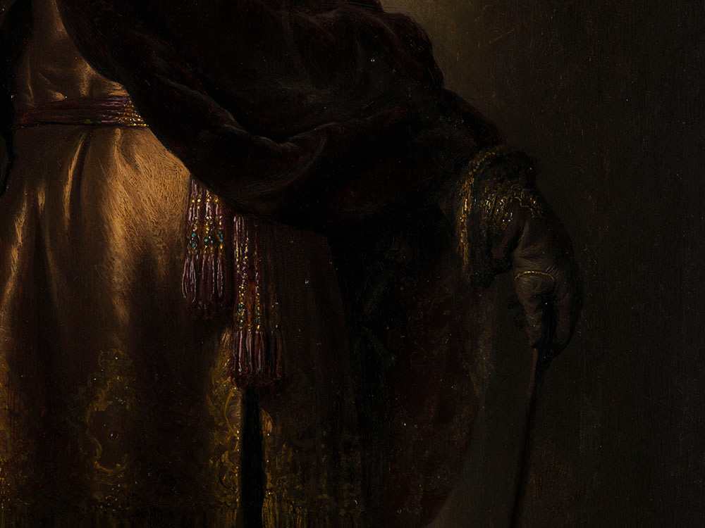 Rembrandt Harmensz.van Rijn. "Portrait de l'artiste en costume oriental". Huile sur bois. 1631-1633. Musée des Beaux-Arts de la Ville de Paris, Petit Palais. © Julien Vidal / Roger-Viollet