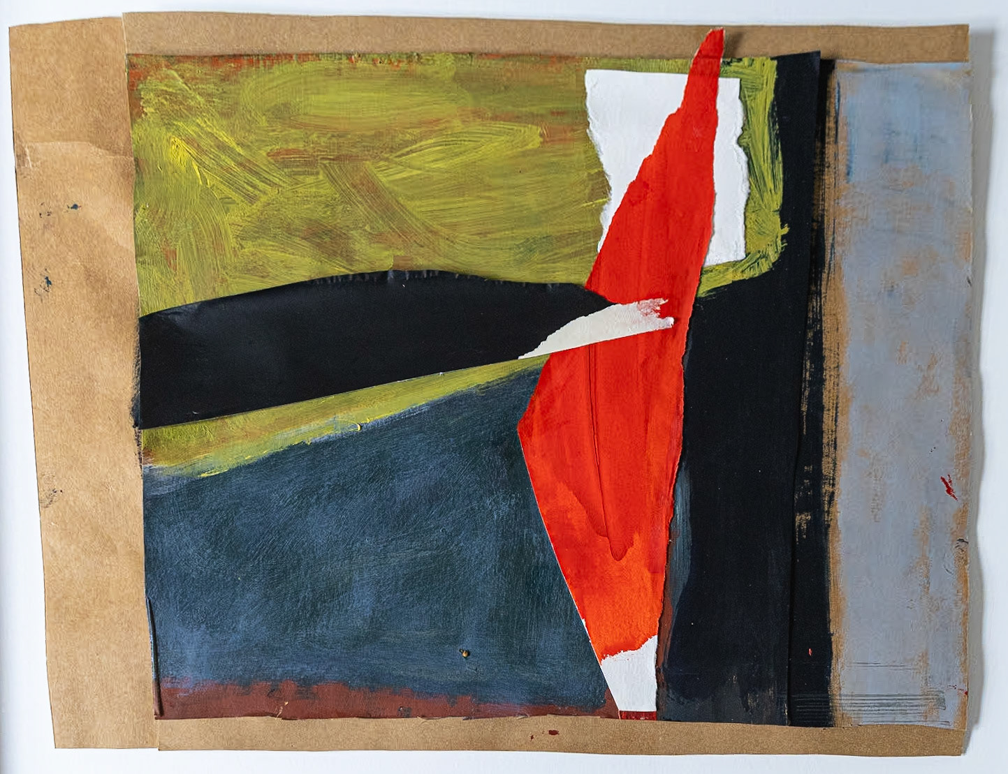 Shot in the Heart by a Syllable | 2023 | Collage: Acrylic | 52cm x 43cm