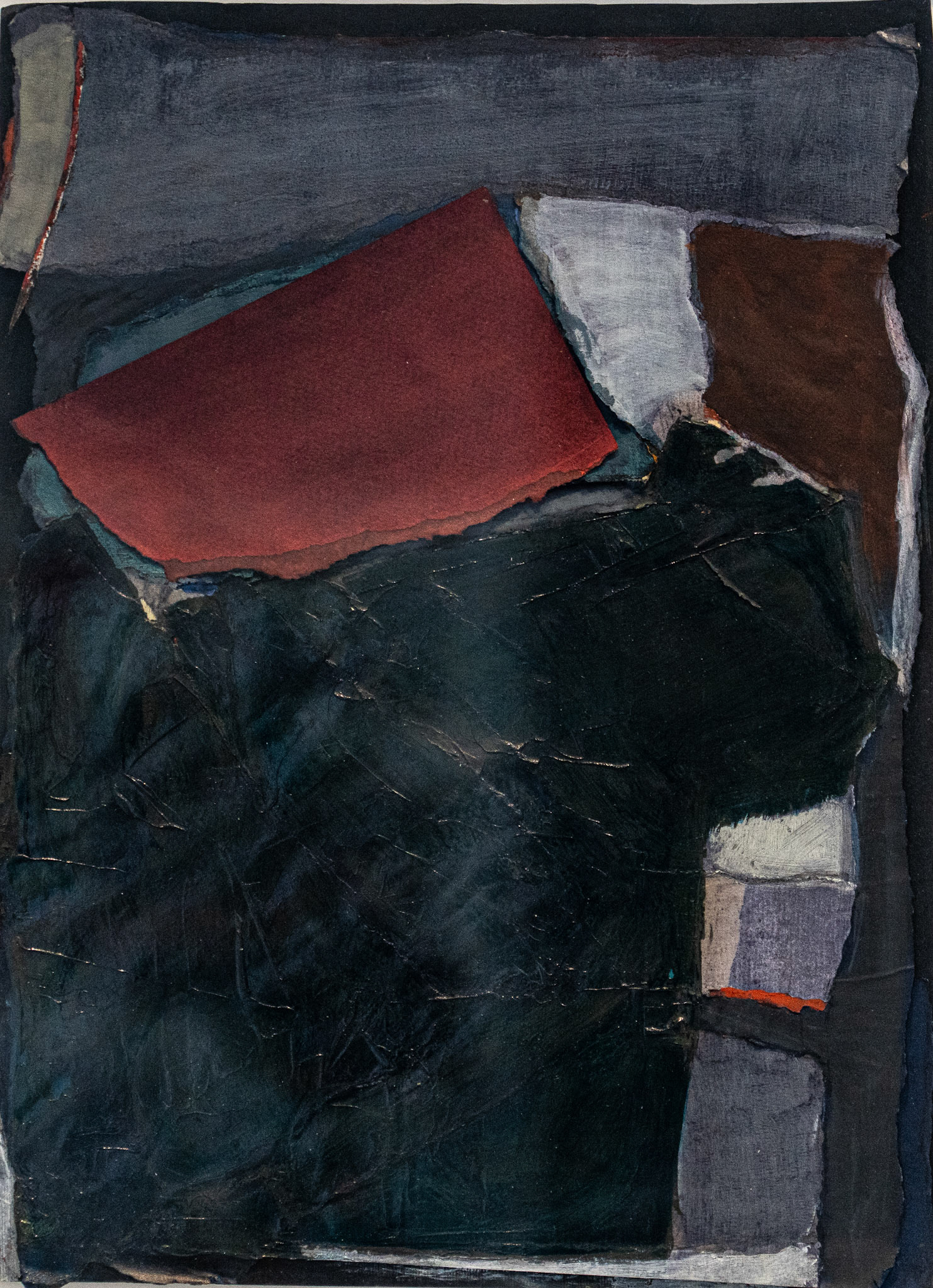 Abstract | 2023 | Collage: Ink, Gouache &amp; Watercolour | 39cm x 50cm