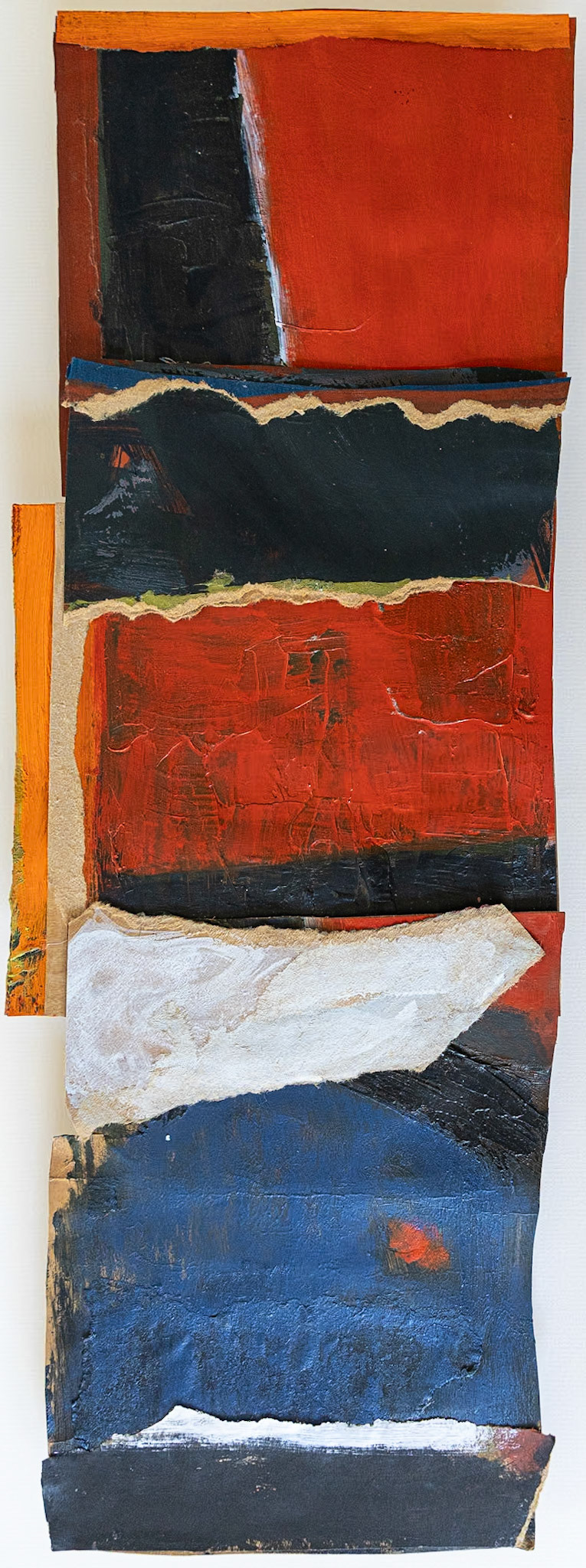 Vert 2 | 2023 | Collage: Gouache&amp; Acrylic | 17cm x 47cm