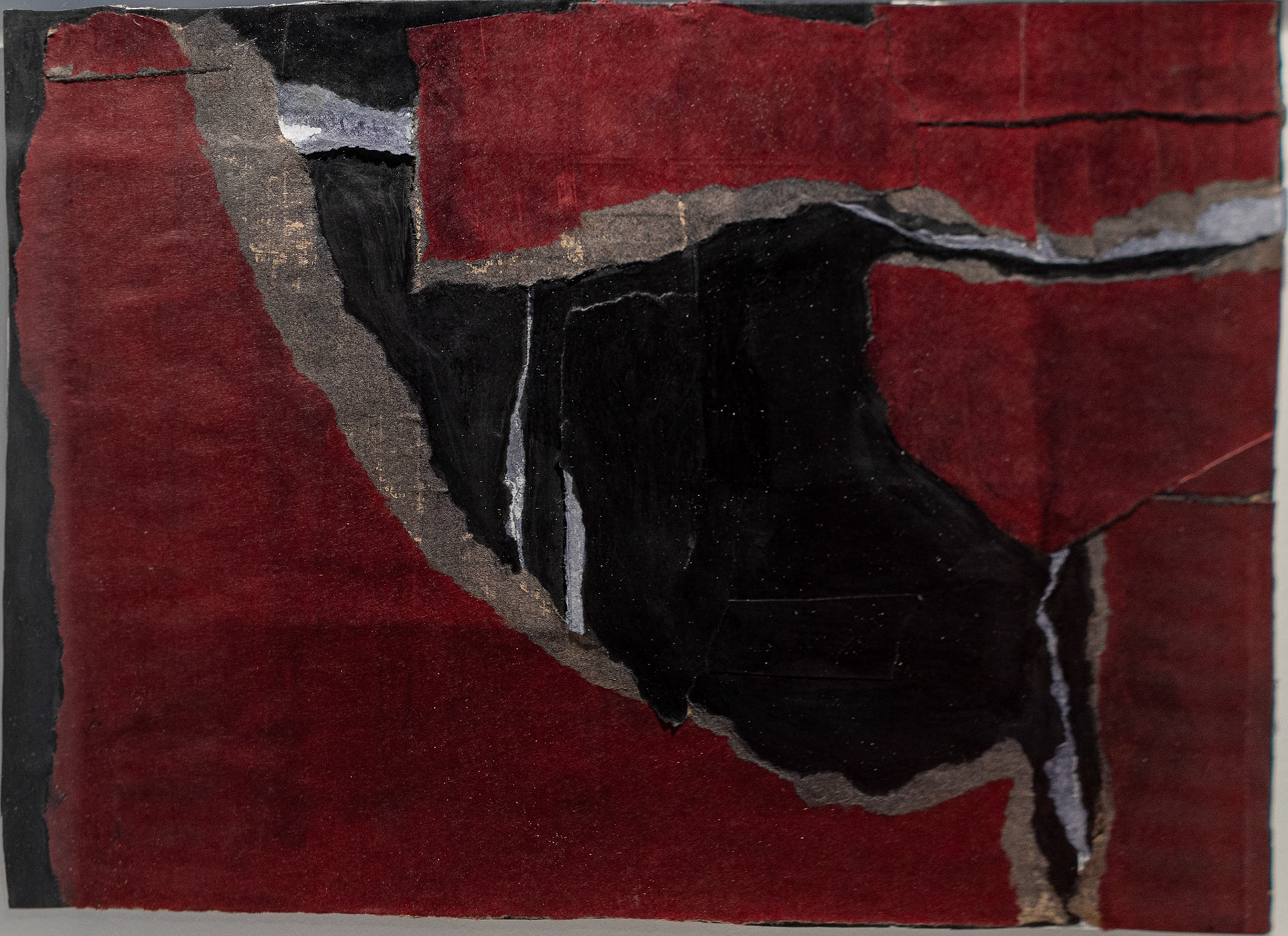 Hanging - Waiting | 2023 | Collage: Ink | 51cm x 41cm