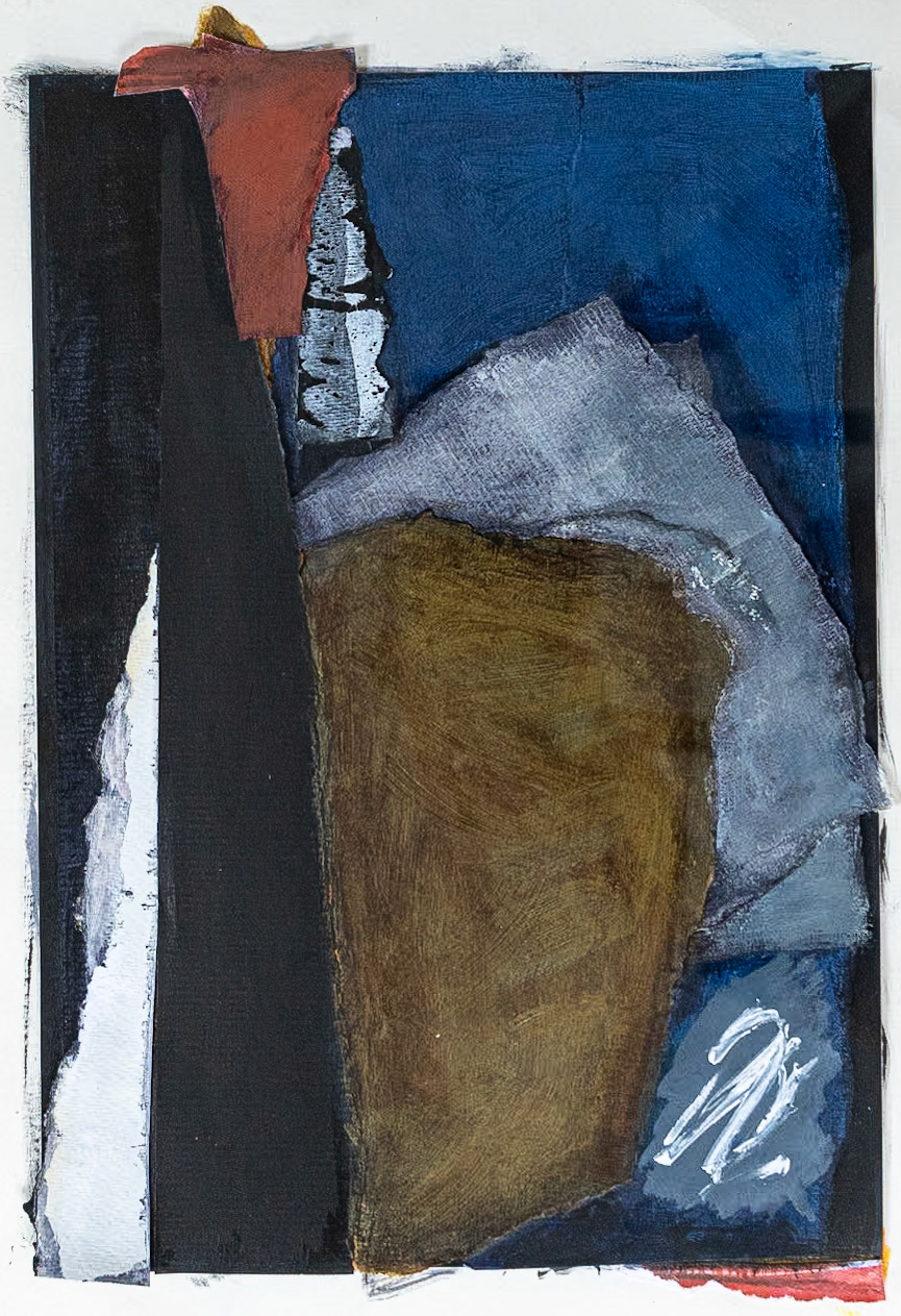 Abstract | 2023 | Collage: Ink, Gouache &amp; Watercolour | 36cm x 46cm