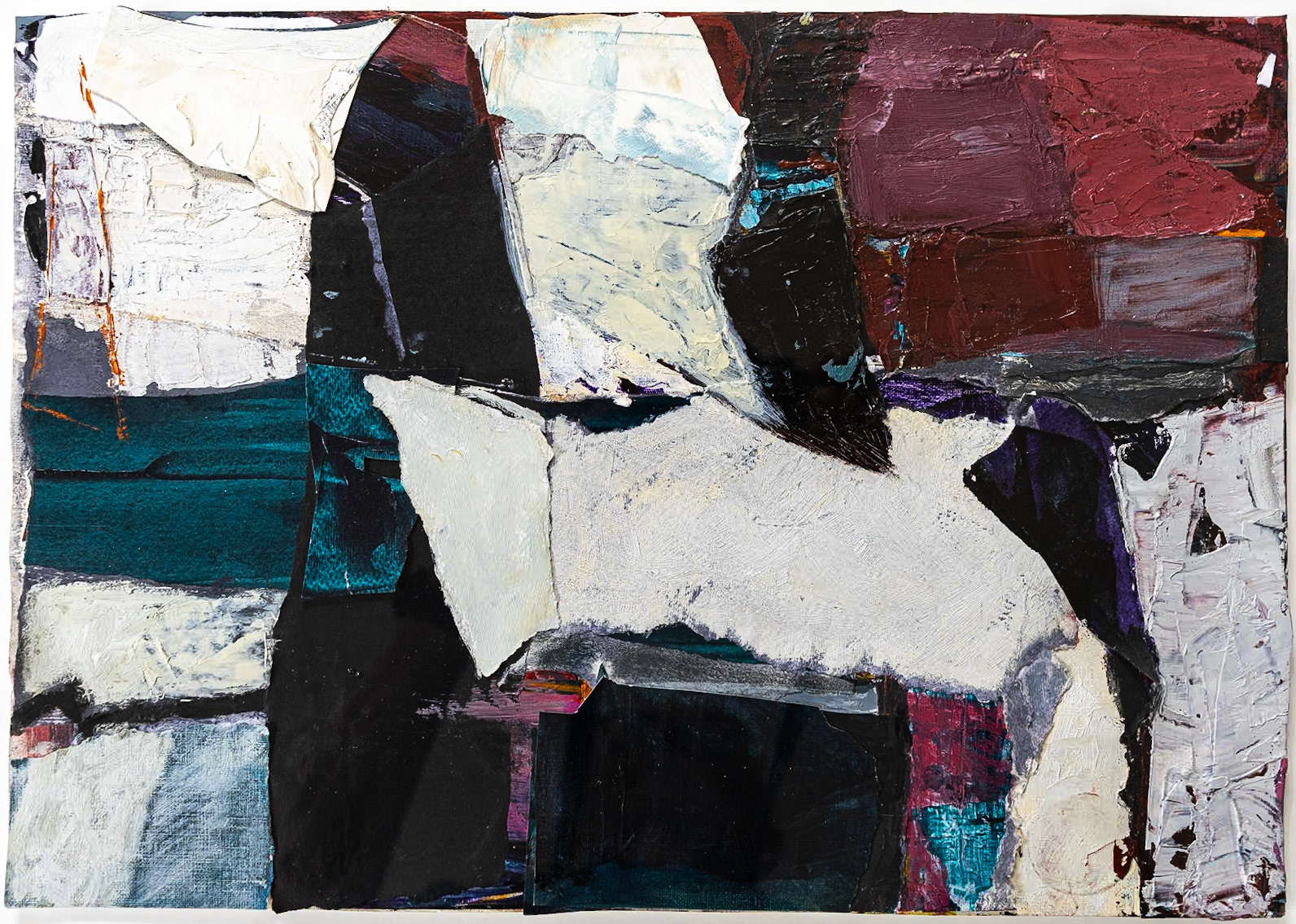 Abstract | 2023 | Collage: I Oil &amp; Acrylic | 55cm x 44cm