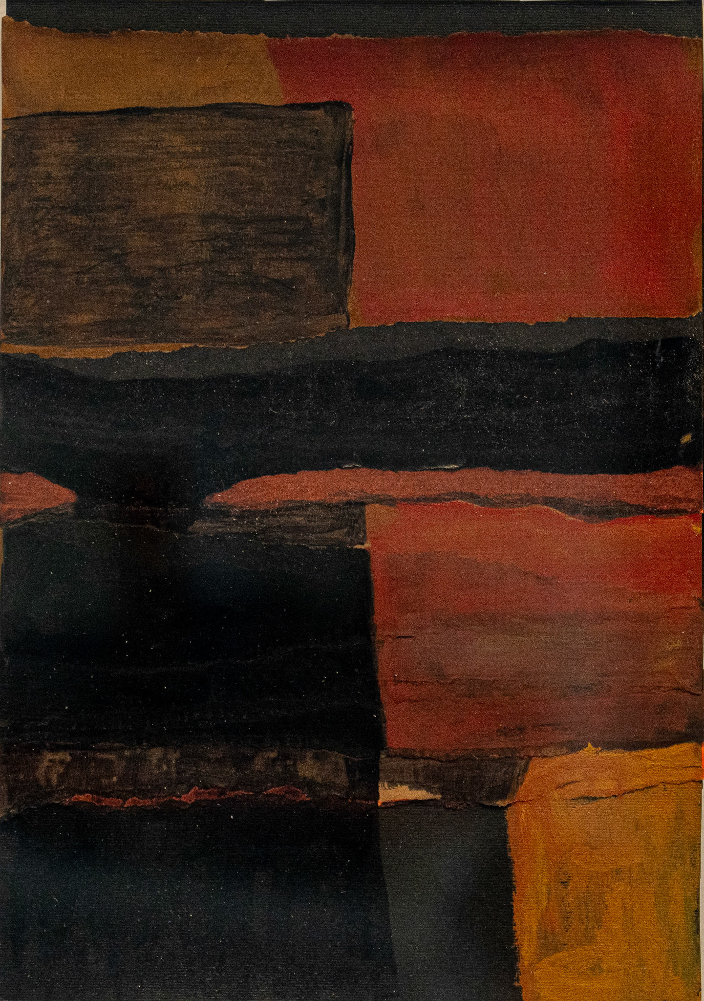 Desert | 2023 | Collage: Ink, Gouache &amp; Watercolour | 32cm x 40cm