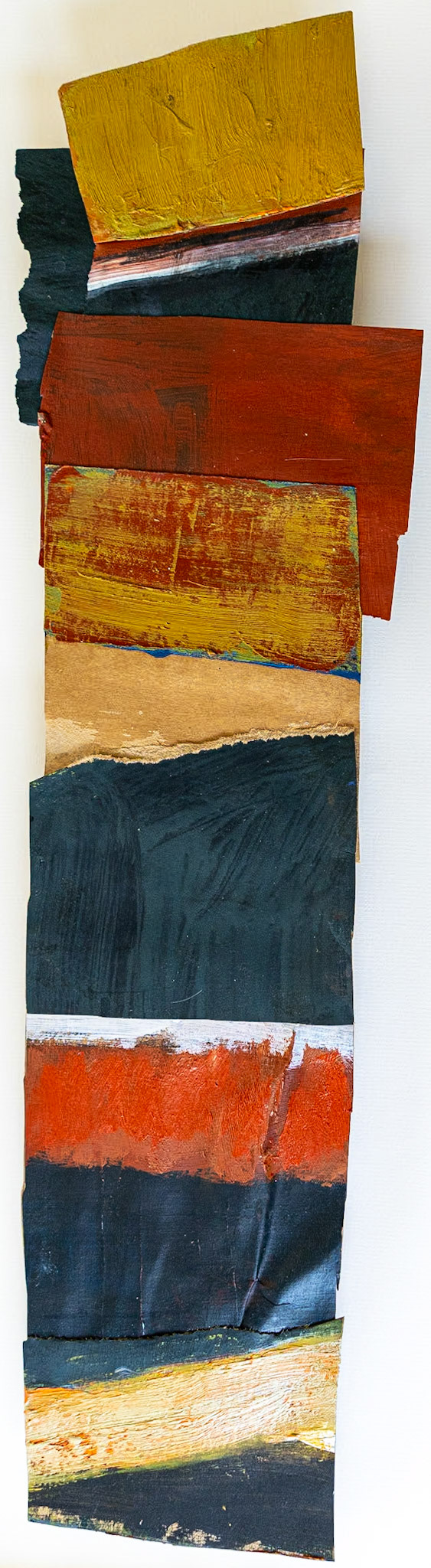 Vert 3 | 2023 | Collage: Gouache&amp; Acrylic | 14cm x 53cm