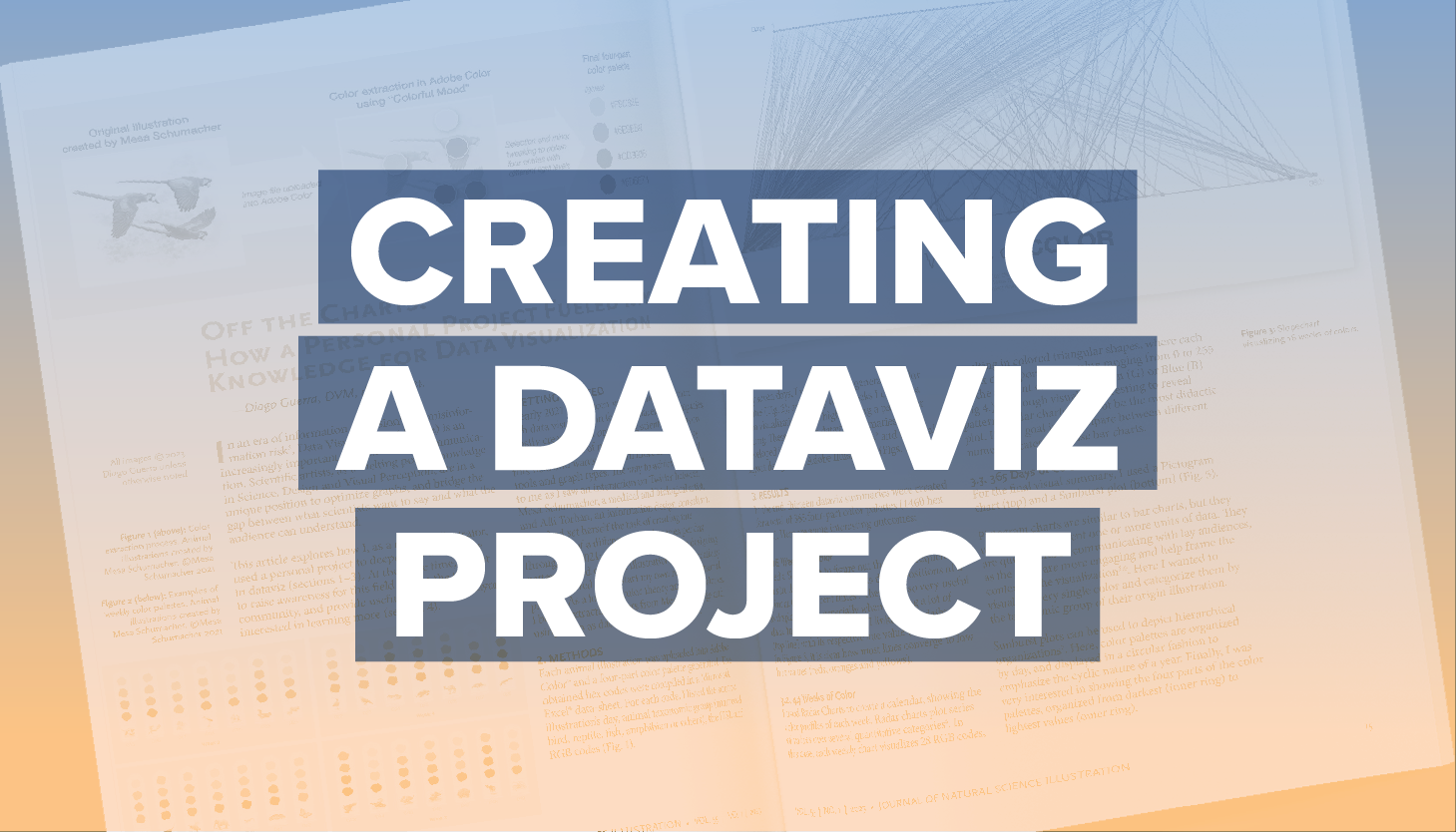 Banner for article about Creating a Dataviz Project; dataviz, color, personal data viz project
