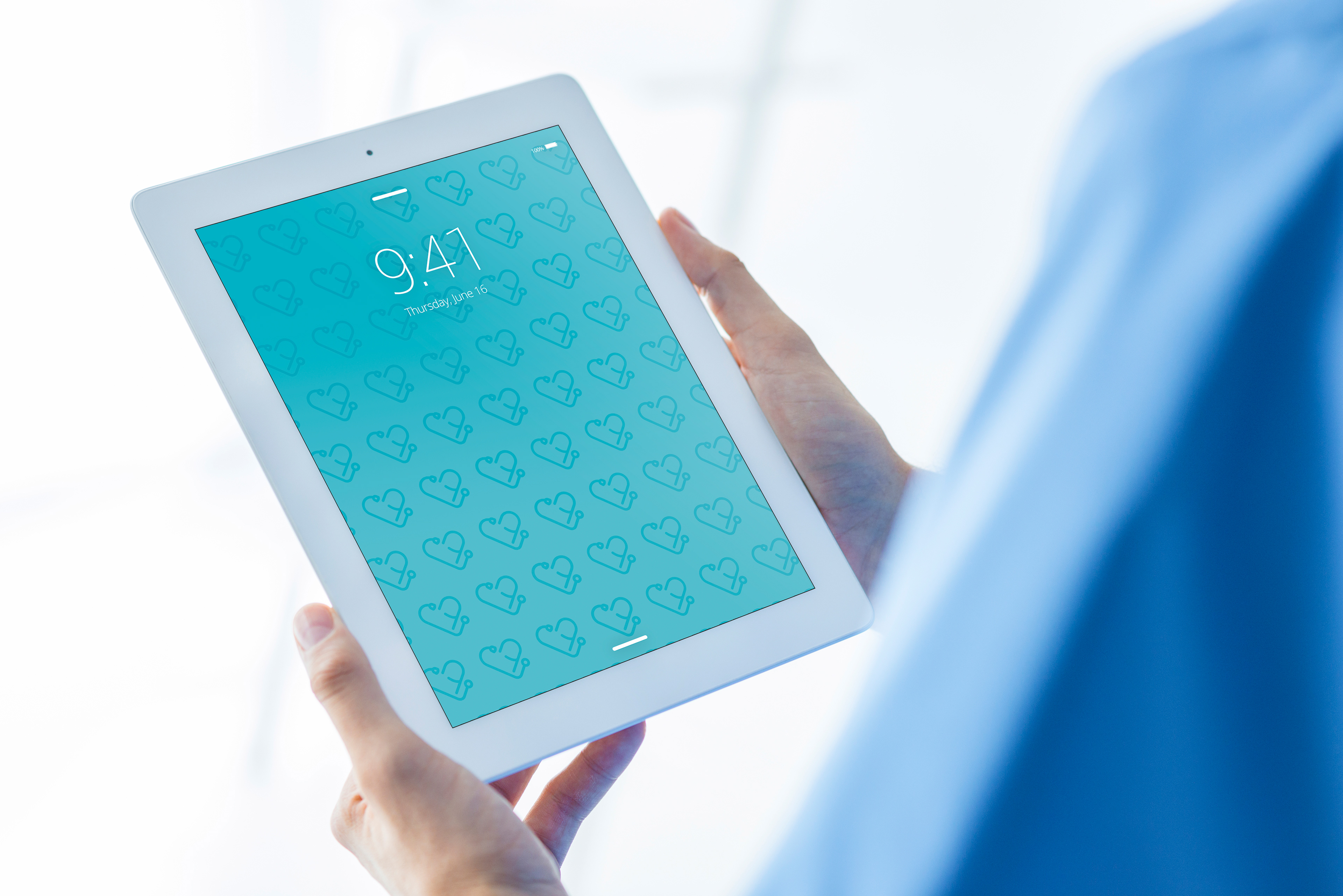 Screen saver mockup designed for hospital app.