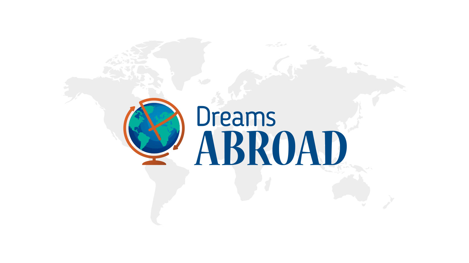 Sketches for designs abroad travel blog that show the development of the logo.