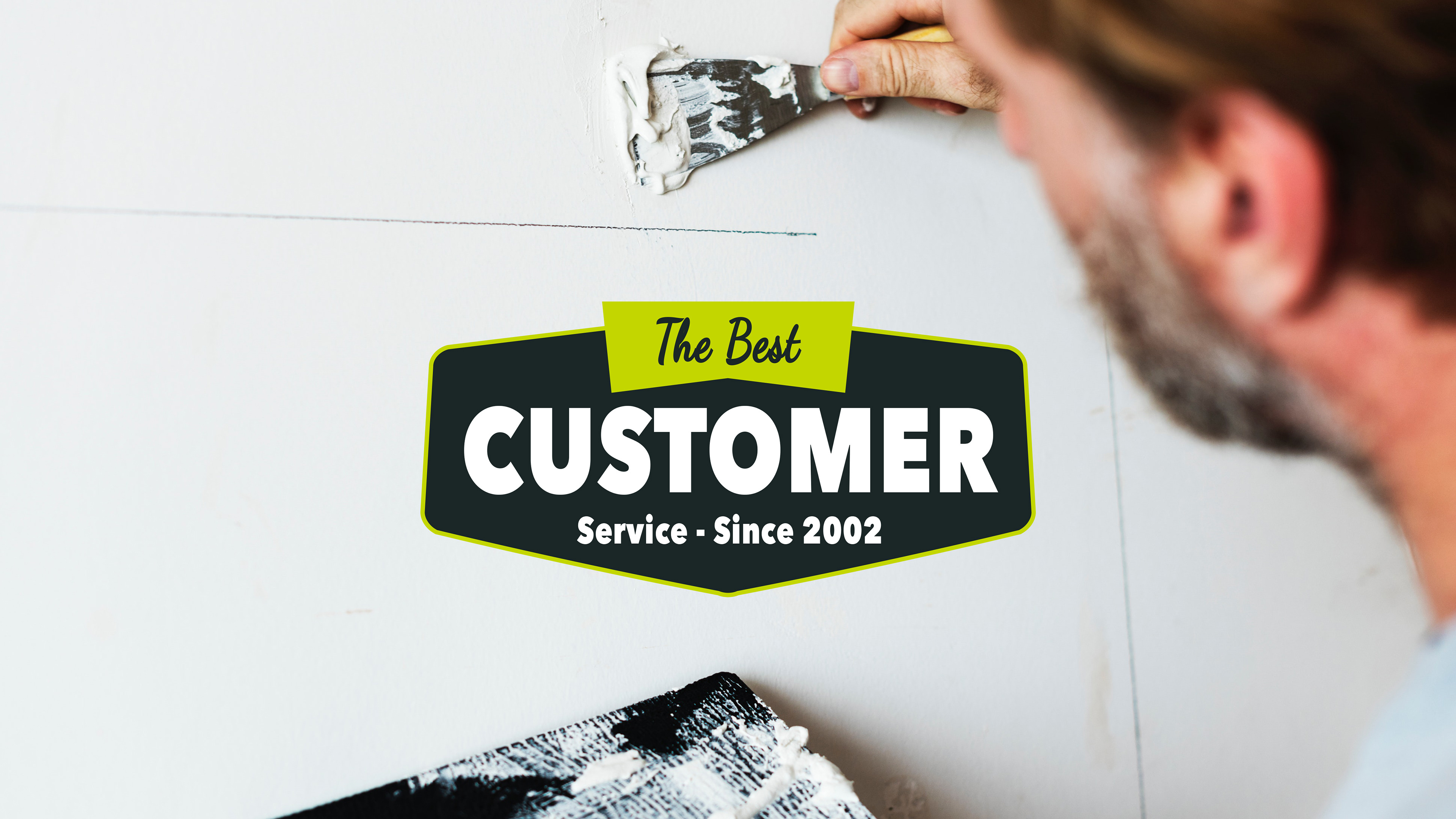 Coastal Plastering & Repair customer badge. The best customer service.