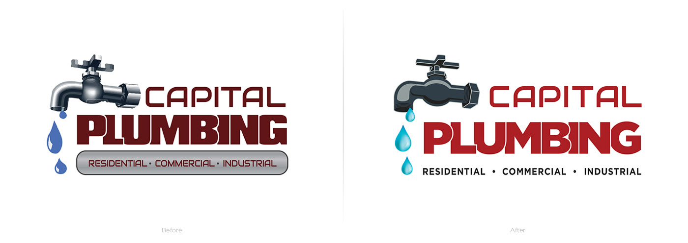 Capital plumbing logo redesign.