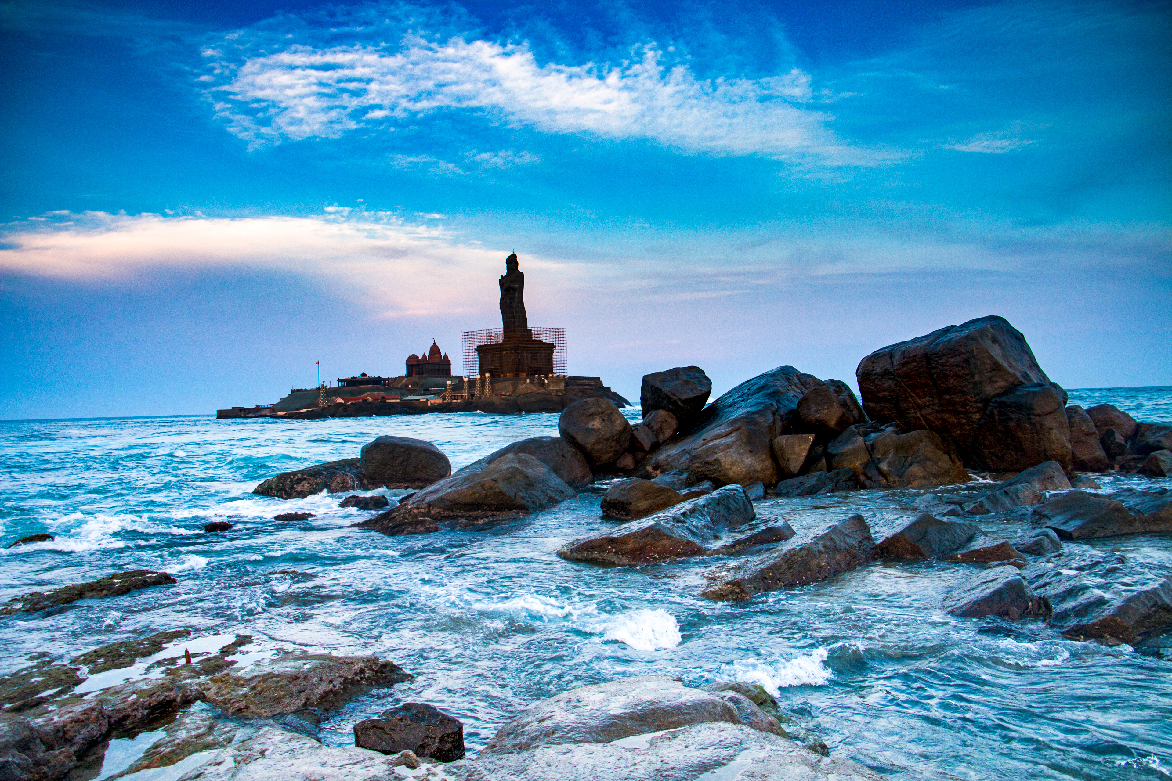 133 Ft Thiruvalluvar Statue - Under Renovation