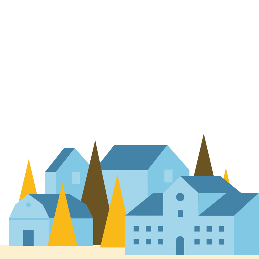 Drug A & B: Yellow forest and blue townscape combined