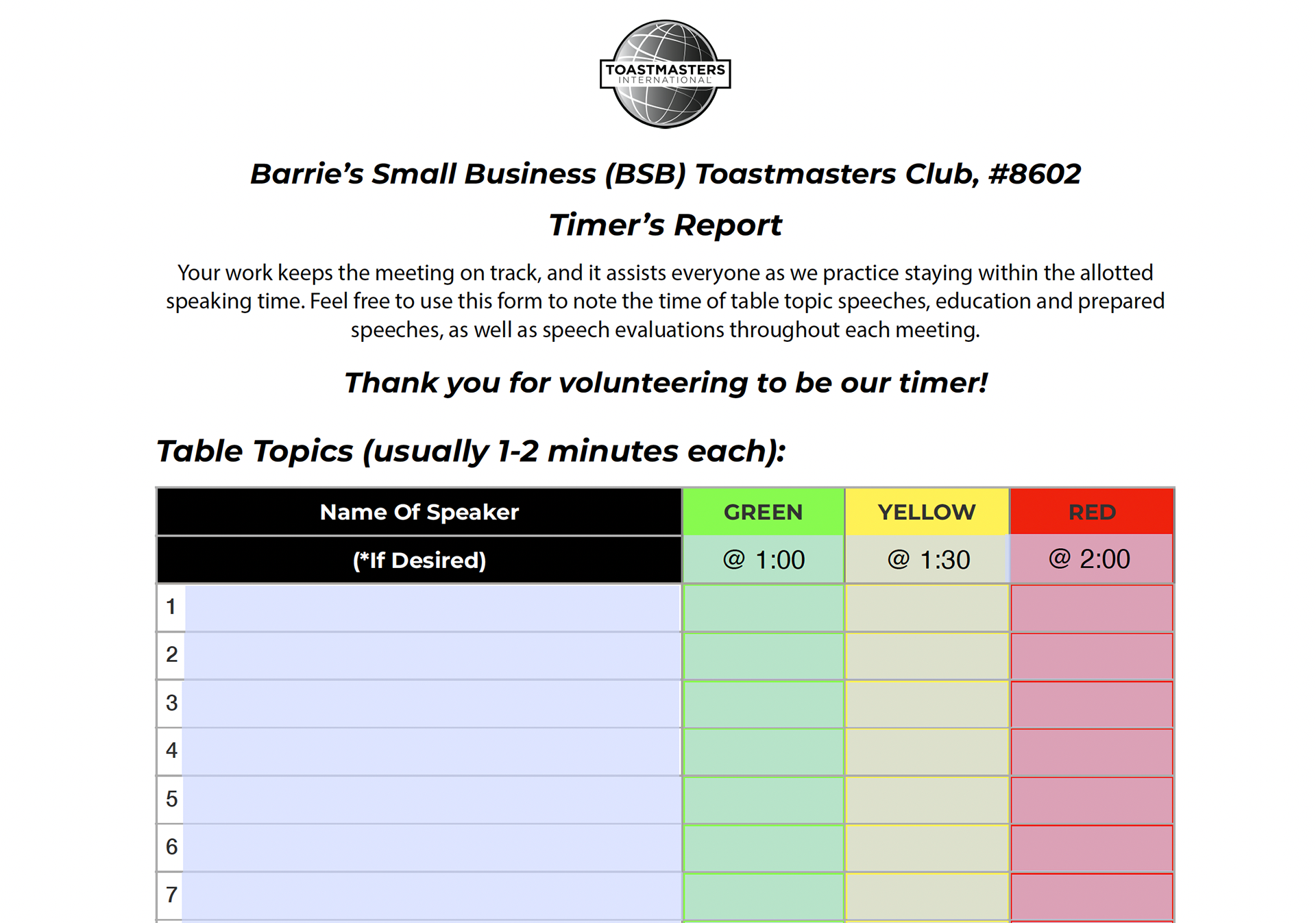 Part of page 1 of a fillable form I created for the timer (May 2022).