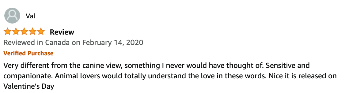 Thank you for your review of Puppy Love, which appears in Issue 7 of Second Draft Journals: Love Notes & Paw Prints, Val!