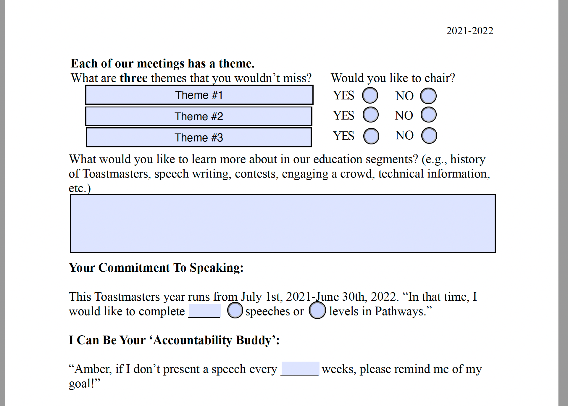 Part of page 2 of the first fillable form I created in May 2021.