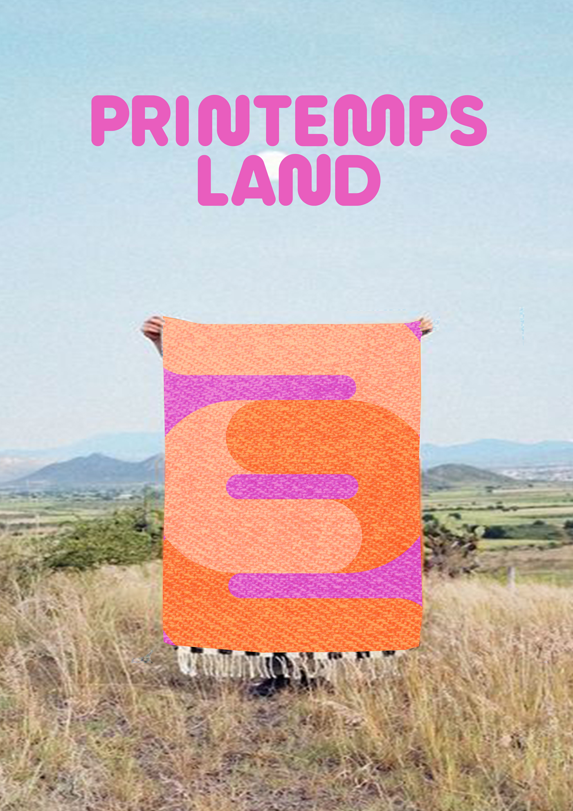 Création de l'univers graphique du Printempsland, espace ludique et créatif initié par le Printemps.