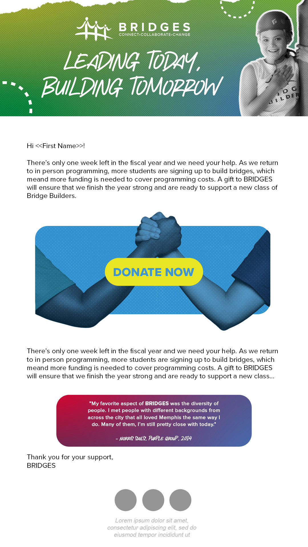 Email Template for Youth