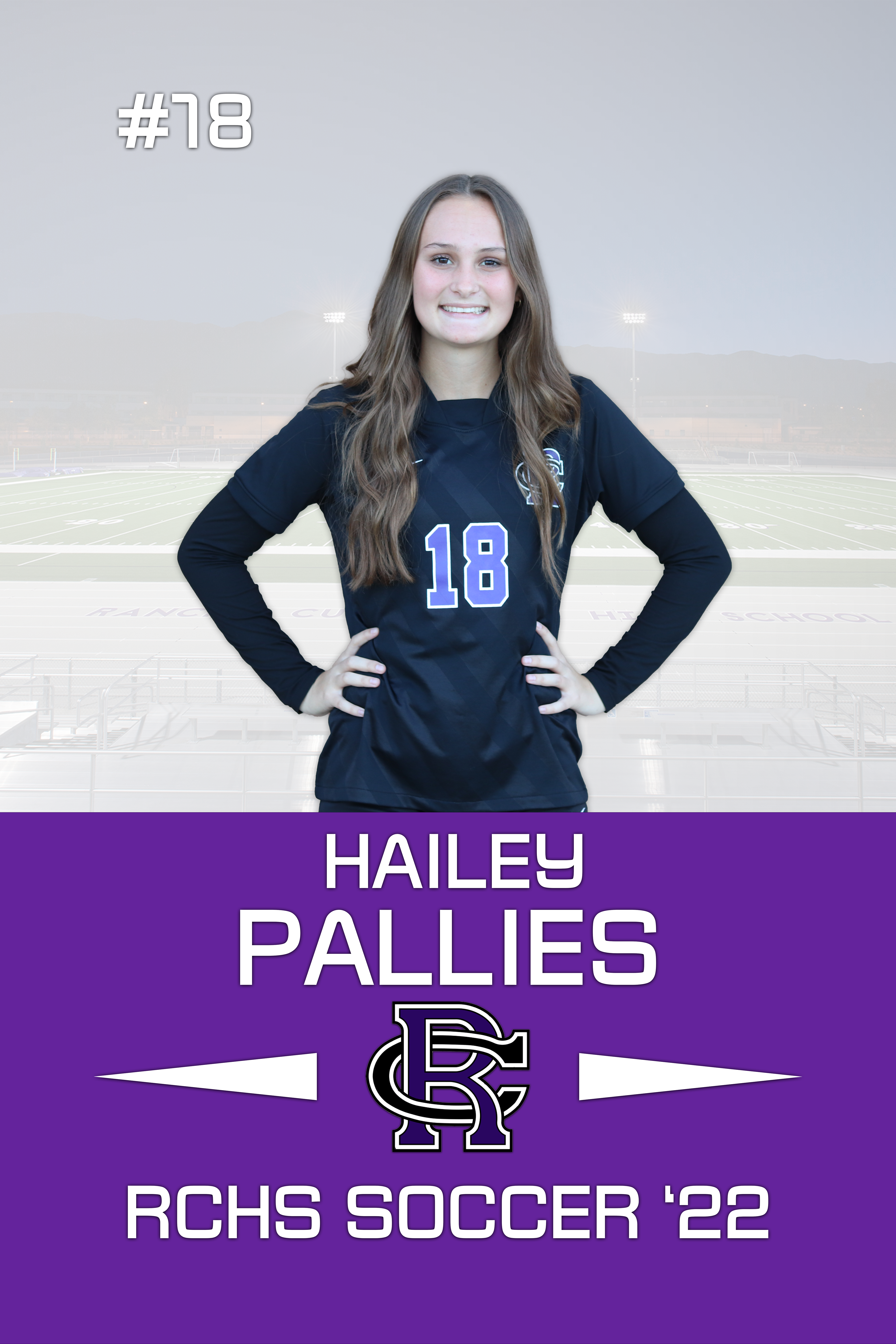 Senior Recognition Banner done for Rancho Cucamonga High School Women's Soccer (2022) 2/2