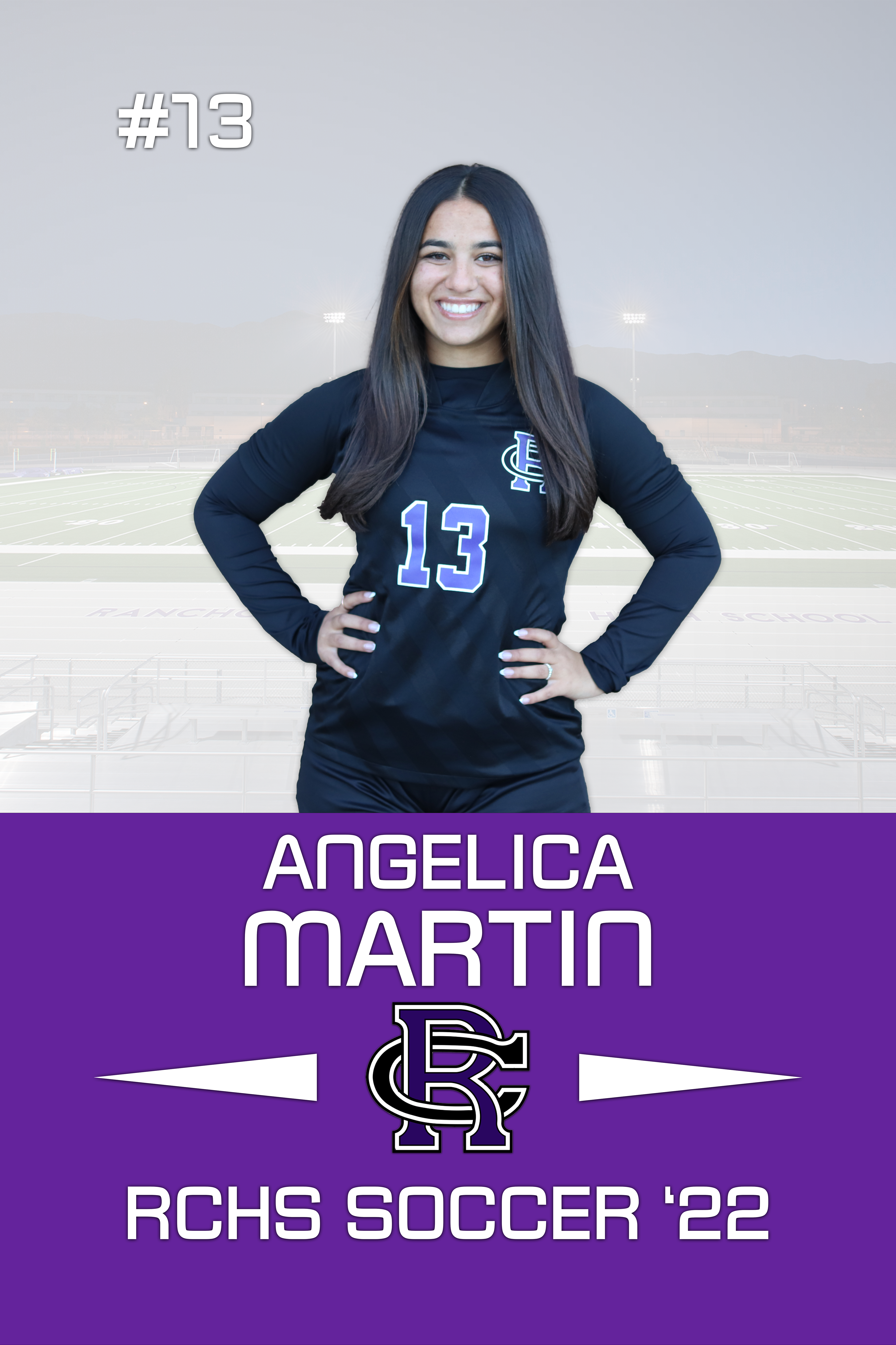 Senior Recognition Banner done for Rancho Cucamonga High School Women's Soccer (2022) 1/2