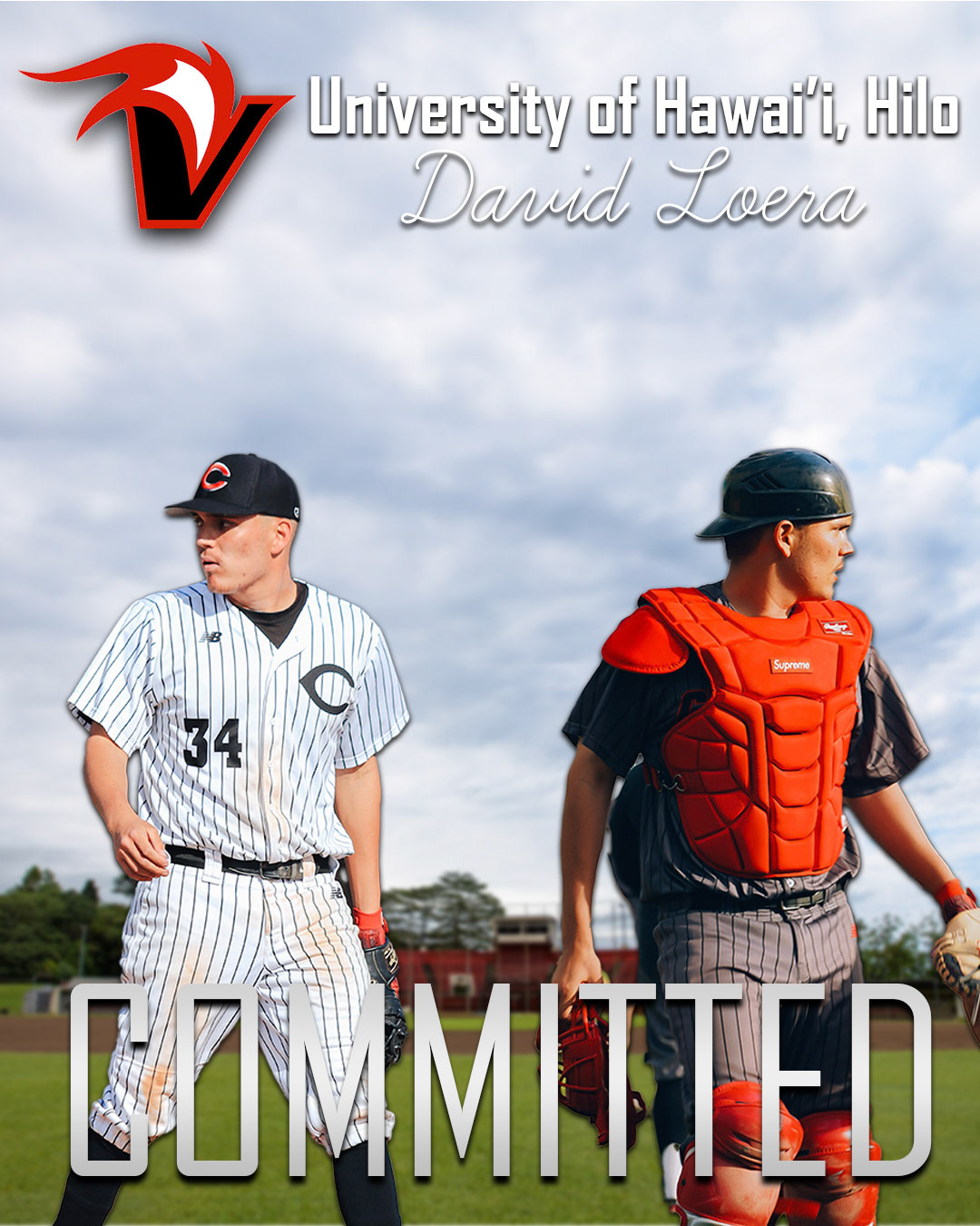 College Commitment Graphic done for David Loera / Chaffey College Baseball (2024)