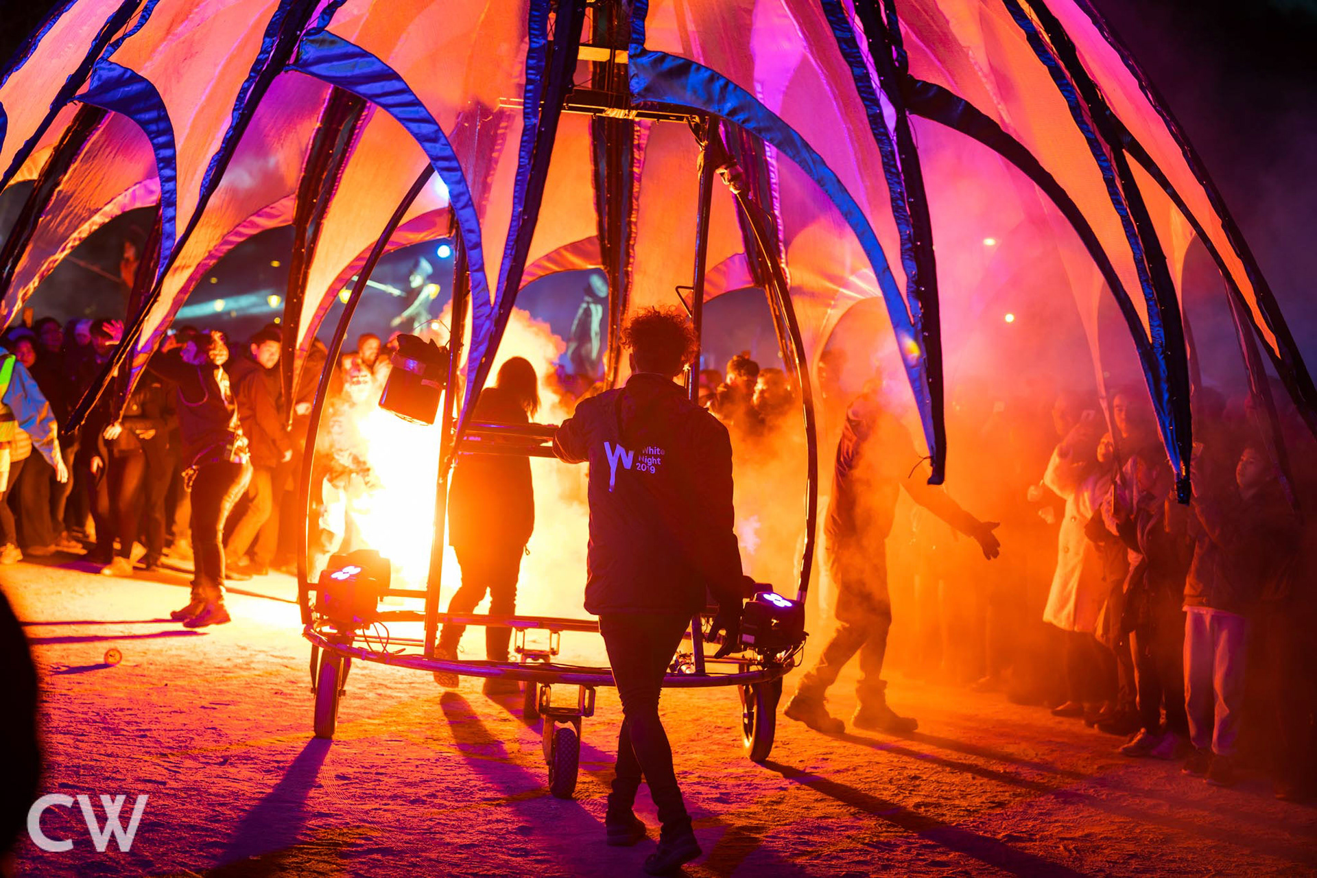 Renowned Netherlands performance company Close-Act brings you the visually spectacular work Globe. This internationally acclaimed live performance makes its Australian debut, featuring 41 performers in, on, around and above its 16-metre structure in an acrobatic show that will leave you breathless.Globe approaches the real world from a child’s perspective, creating a fantasy realm filled with outlandish characters where the ultimate feeling is the ability to fly.Combining circus skills, dance, music and projection, this extraordinary show is a must-see at White Night Reimagined.[ Source: White Night website]