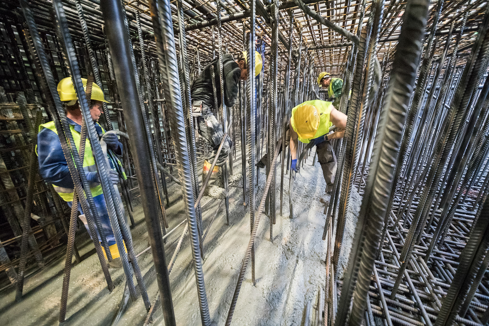Fotodokumentation vom Bau des OmniTurms für Tishman Speyer