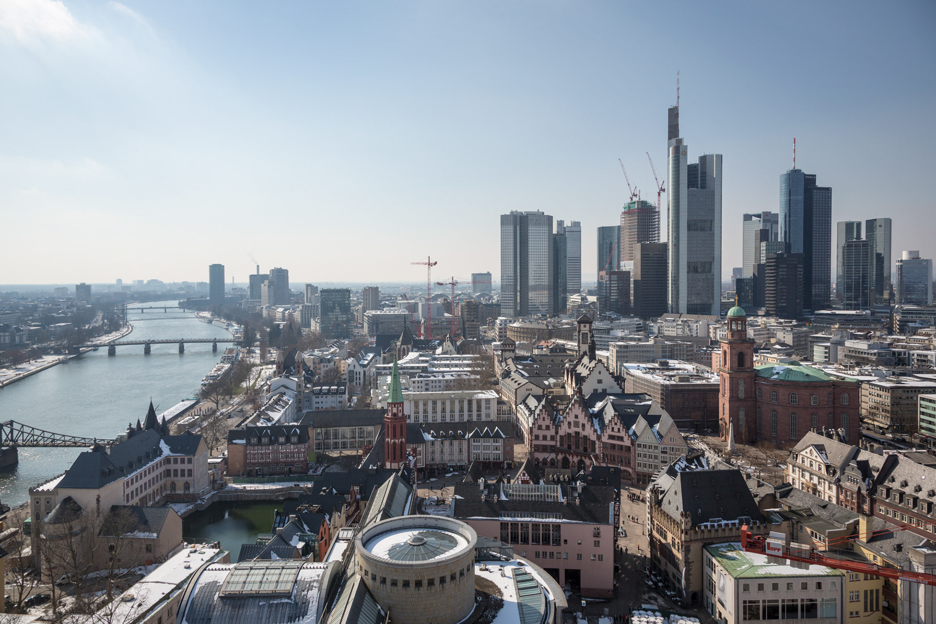 Fotodokumentation vom Bau des TaunusTurms für Tishman Speyer