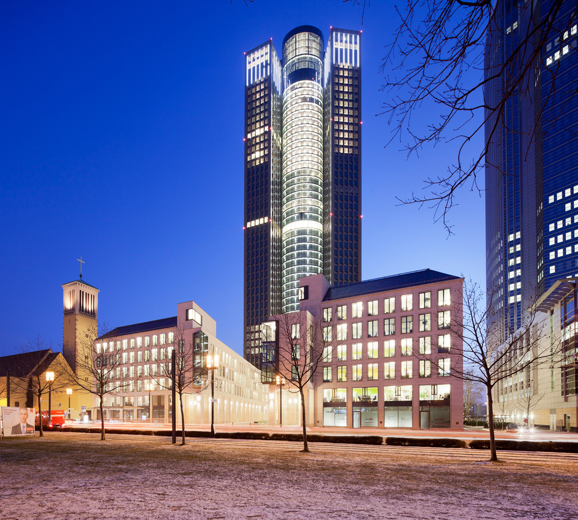 Fotodokumentation vom Bau des Tower 185 für CA Immo