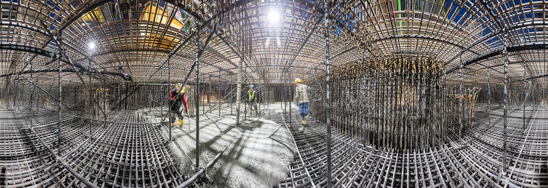 Fotodokumentation vom Bau des OmniTurms für Tishman Speyer