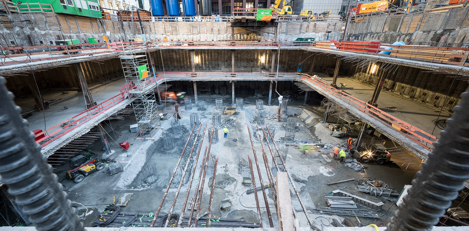 Fotodokumentation vom Bau des OmniTurms für Tishman Speyer