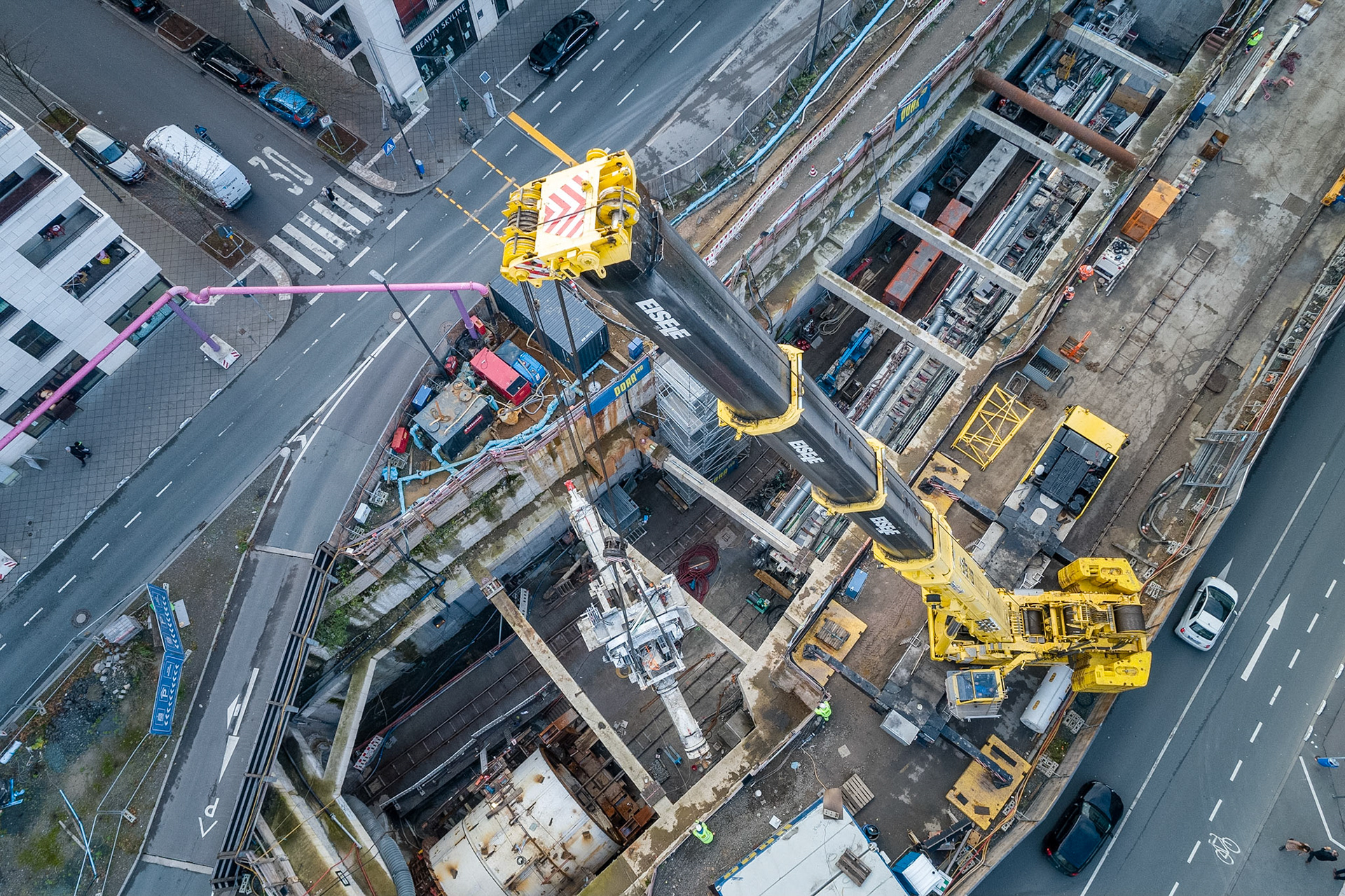 Fotodokumentation der Verlängerung der U5 in Frankfurt für die Stadtbahn Europaviertel Projektgesellschaft mbH