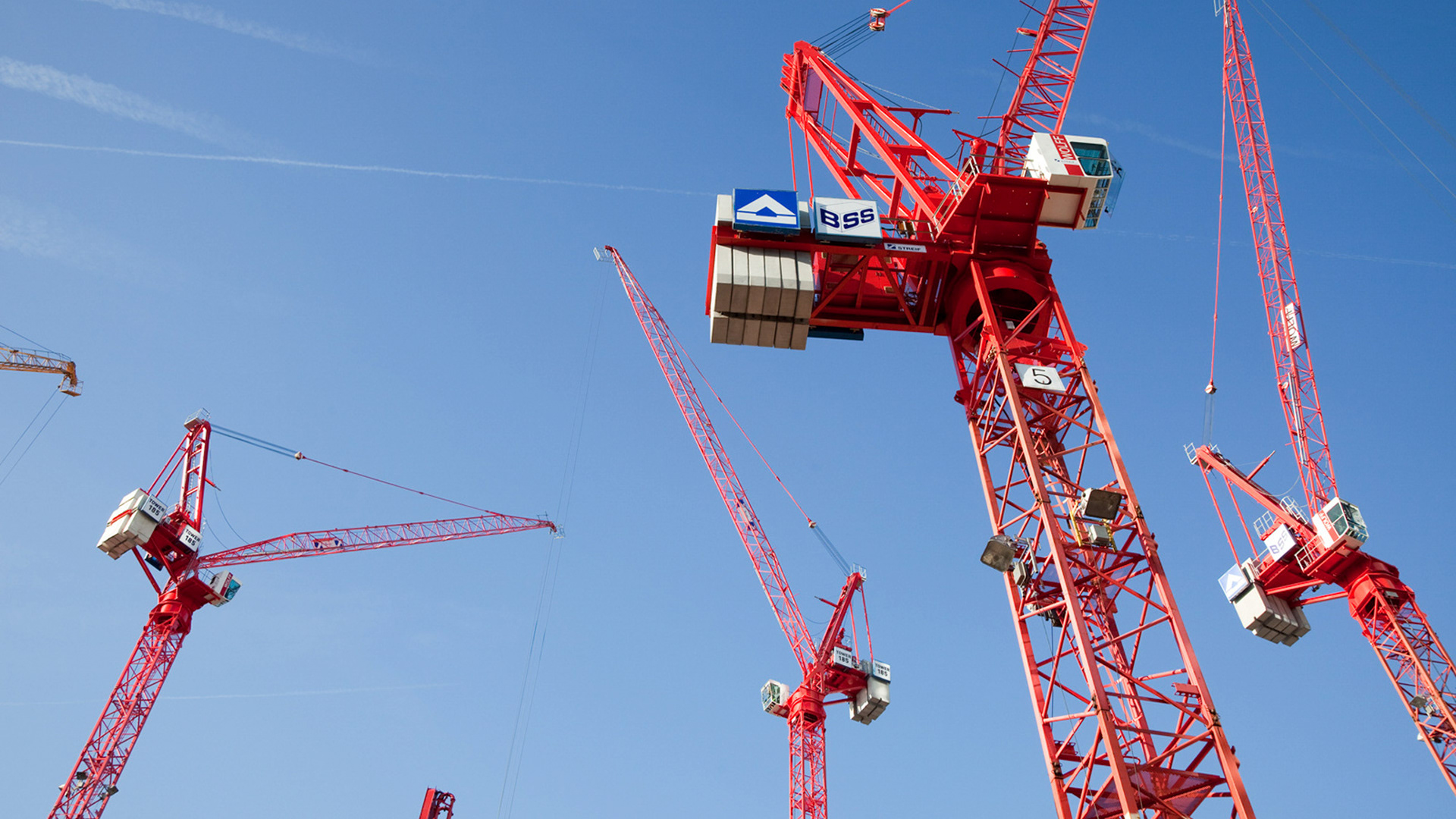 Fotodokumentation vom Bau des Tower 185 für CA Immo
