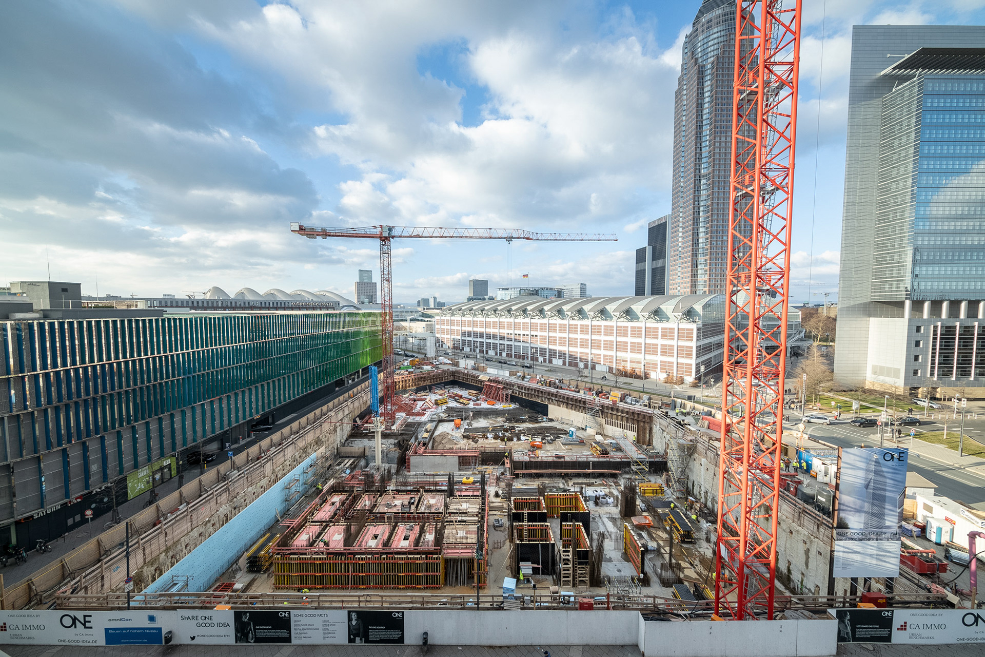 Fotodokumentation vom Bau des ONE für CA Immo