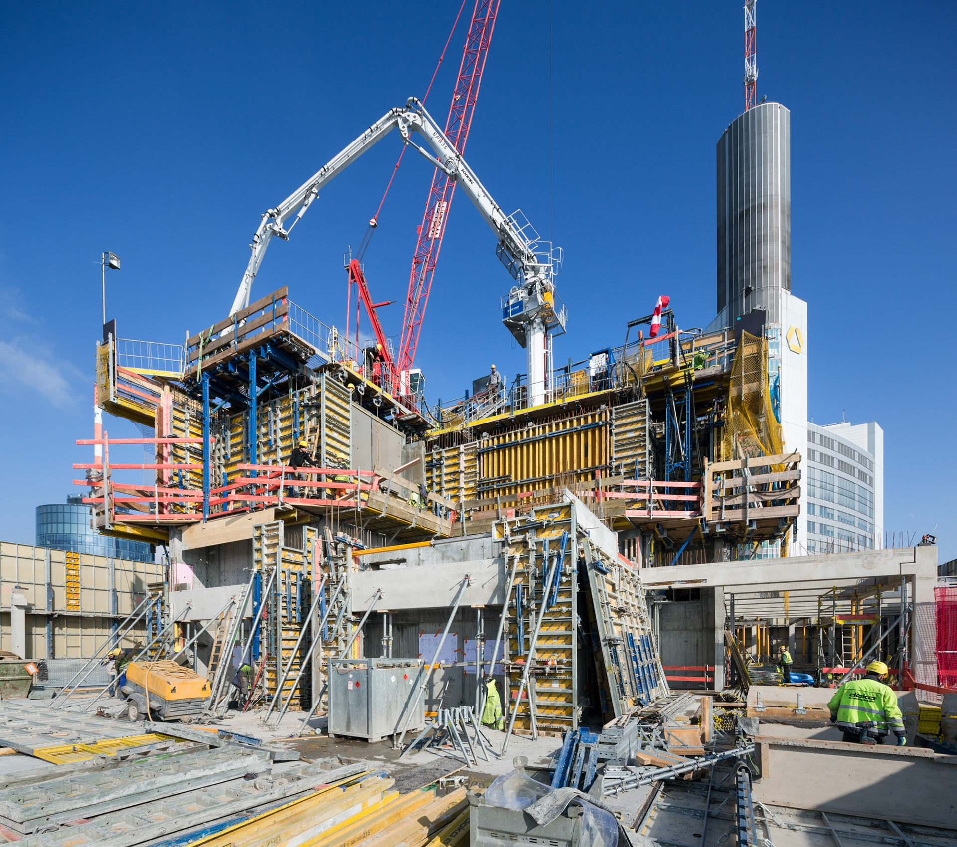 Fotodokumentation vom Bau des TaunusTurms für Tishman Speyer