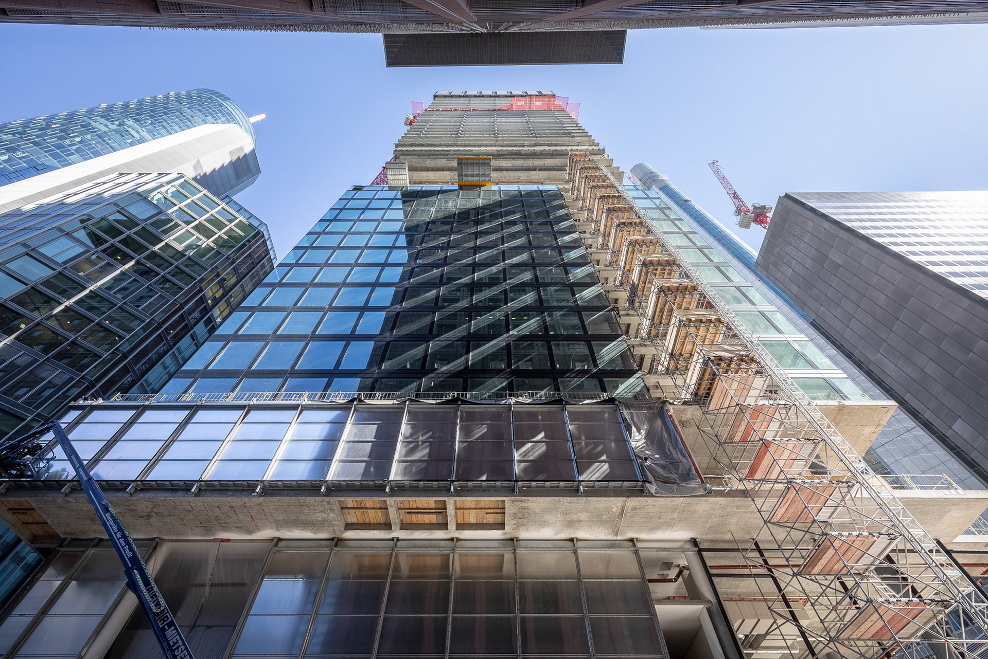 Fotodokumentation vom Bau des OmniTurms für Tishman Speyer