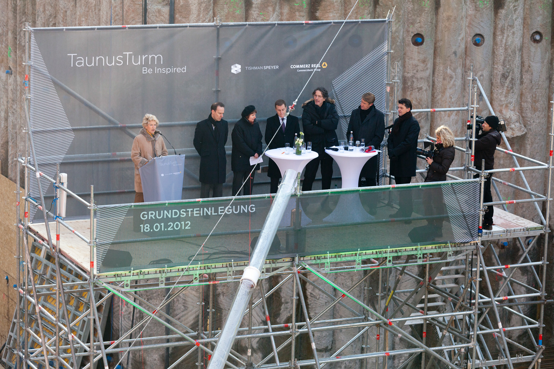 Fotodokumentation vom Bau des TaunusTurms für Tishman Speyer