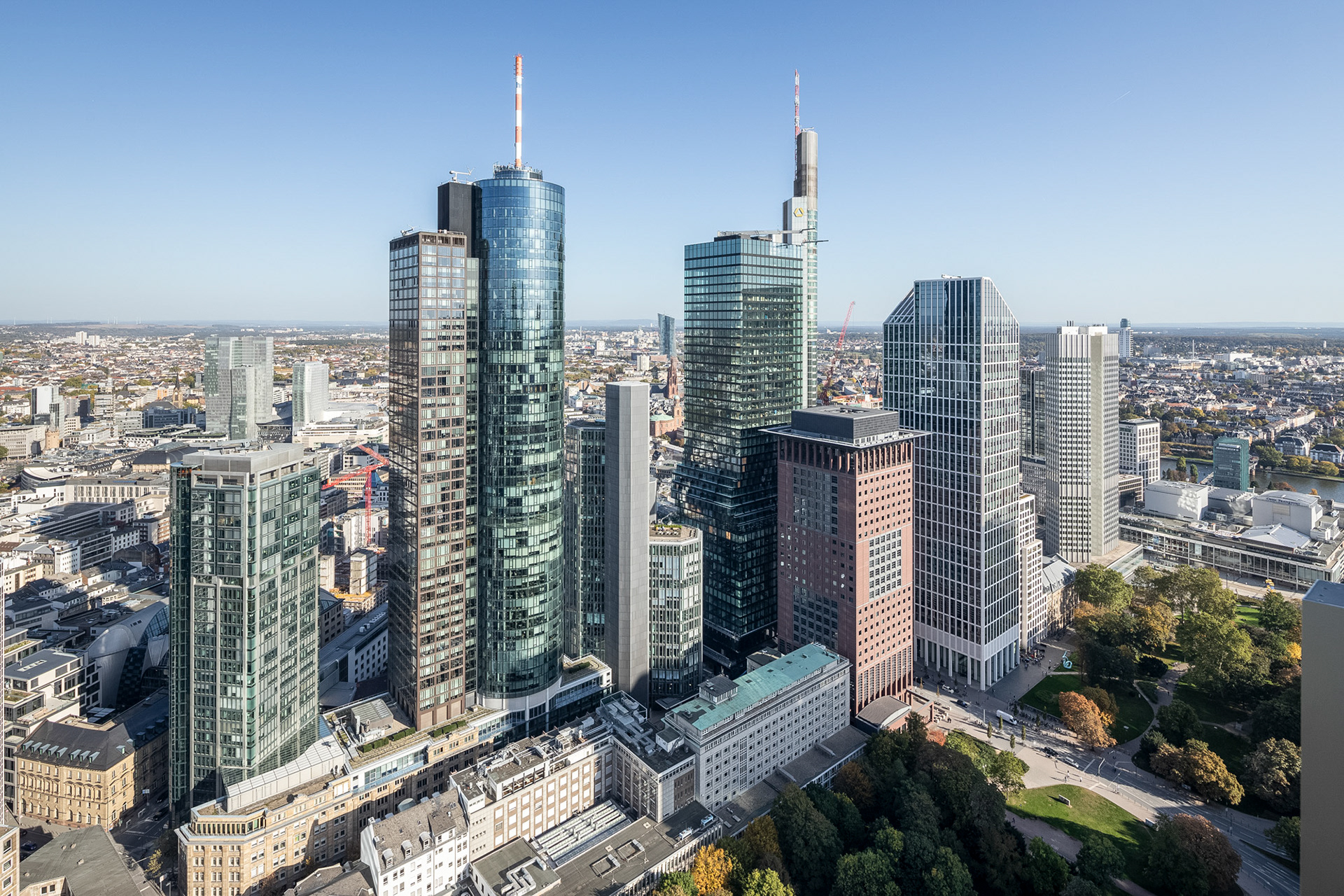 Fotodokumentation vom Bau des OmniTurms für Tishman Speyer