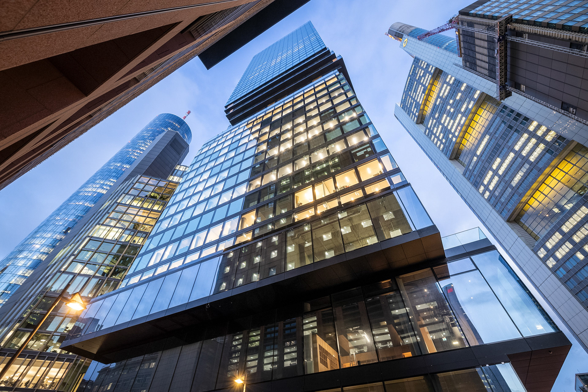 Fotodokumentation vom Bau des OmniTurms für Tishman Speyer