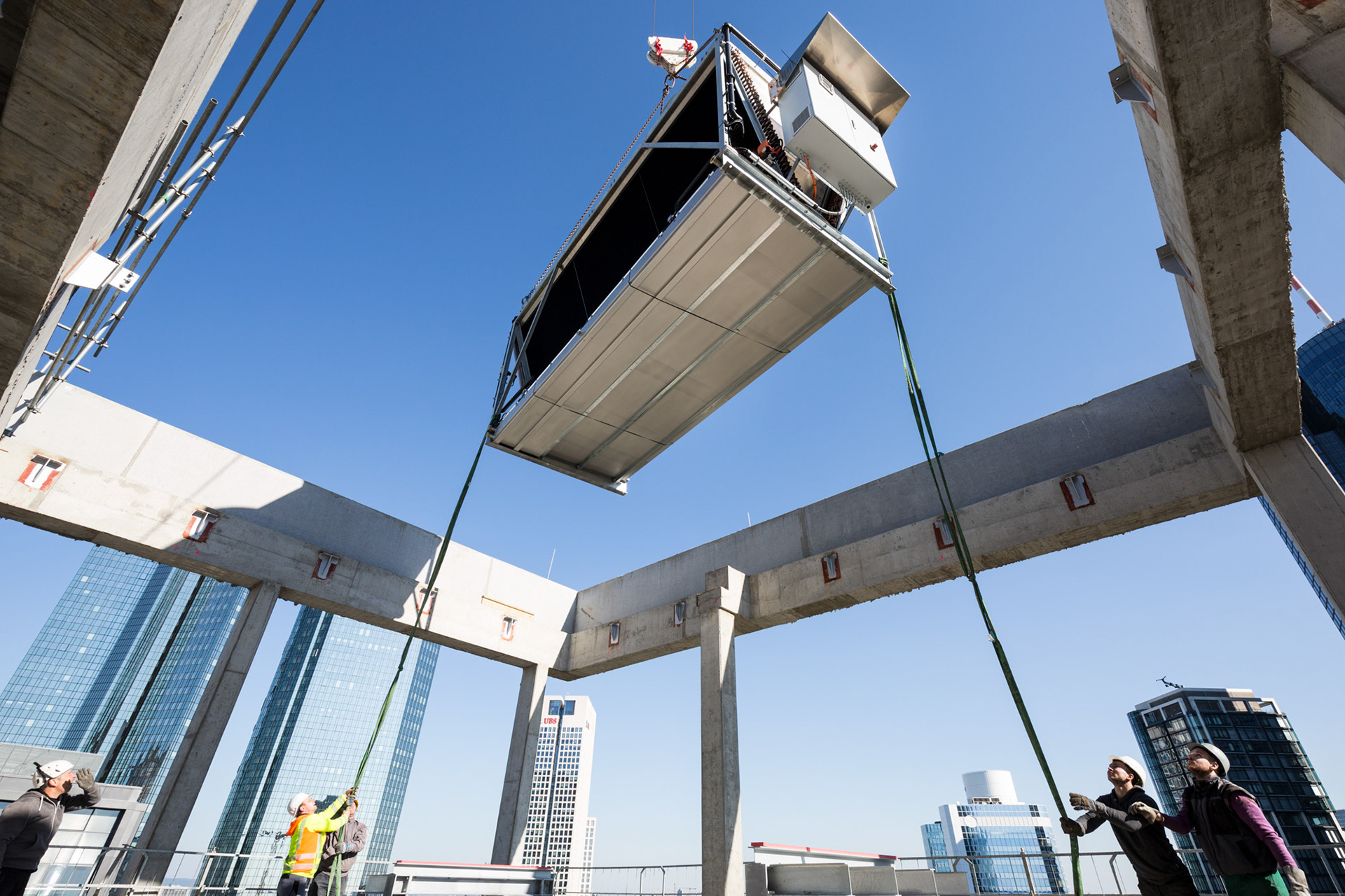 Fotodokumentation vom Bau des Hochhauses Taunusanlage 8 in Frankfurt am Main für Credit Suisse