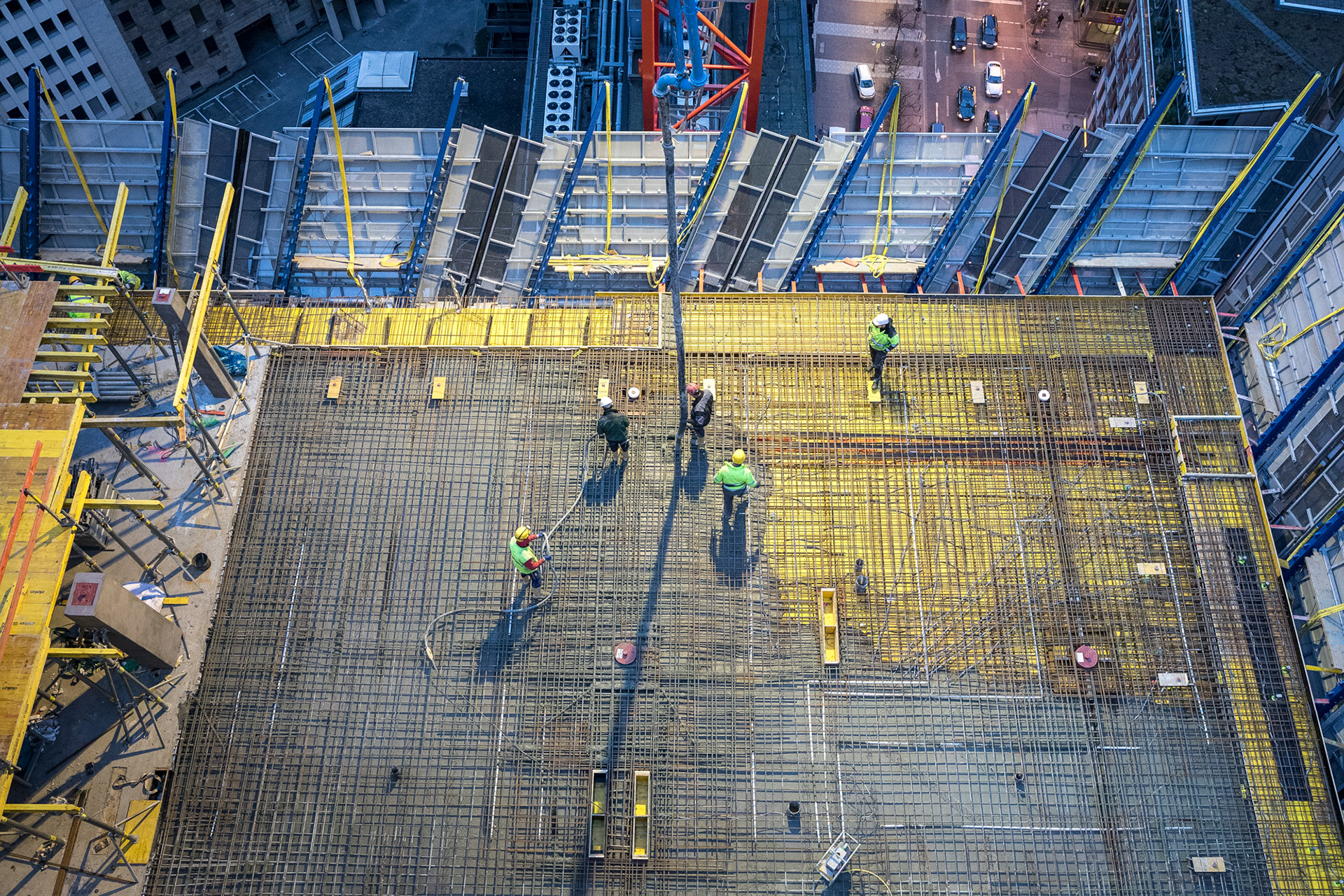 Fotodokumentation vom Bau des OmniTurms für Tishman Speyer