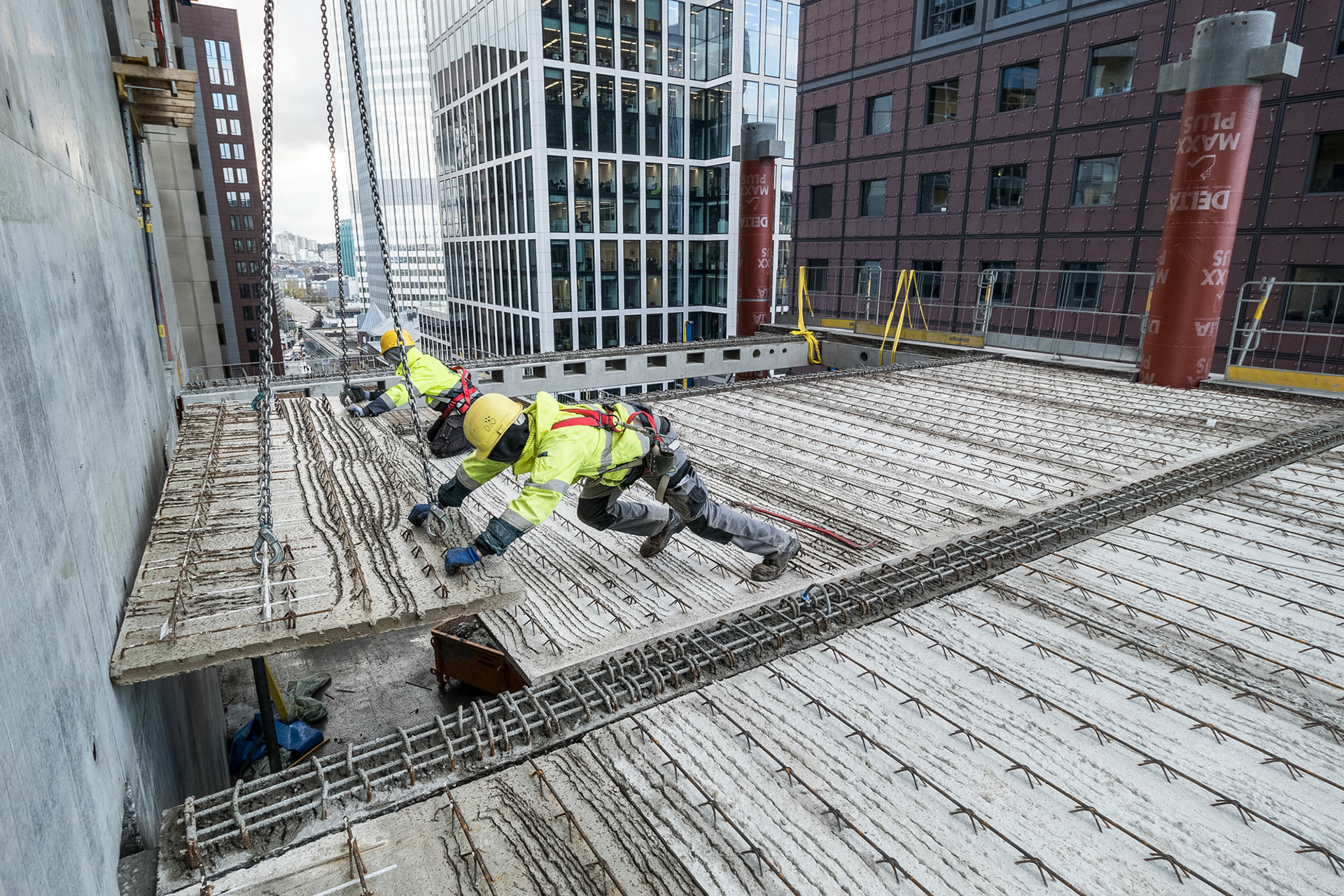 Fotodokumentation vom Bau des OmniTurms für Tishman Speyer