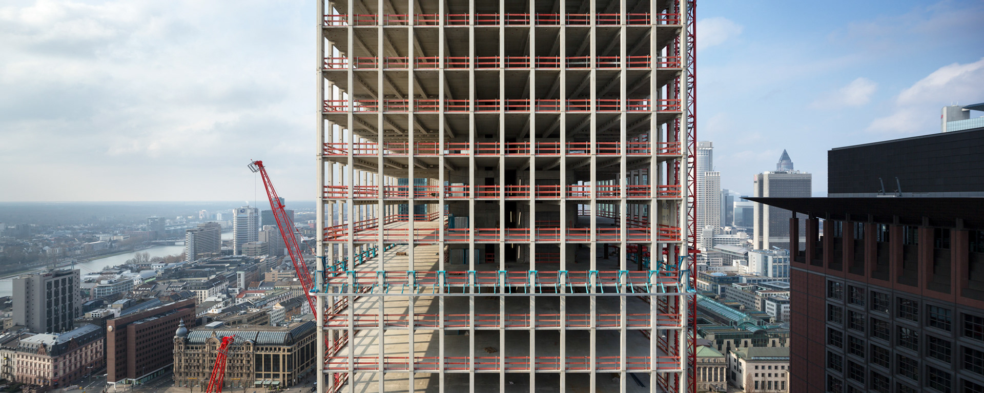 Fotodokumentation vom Bau des TaunusTurms für Tishman Speyer