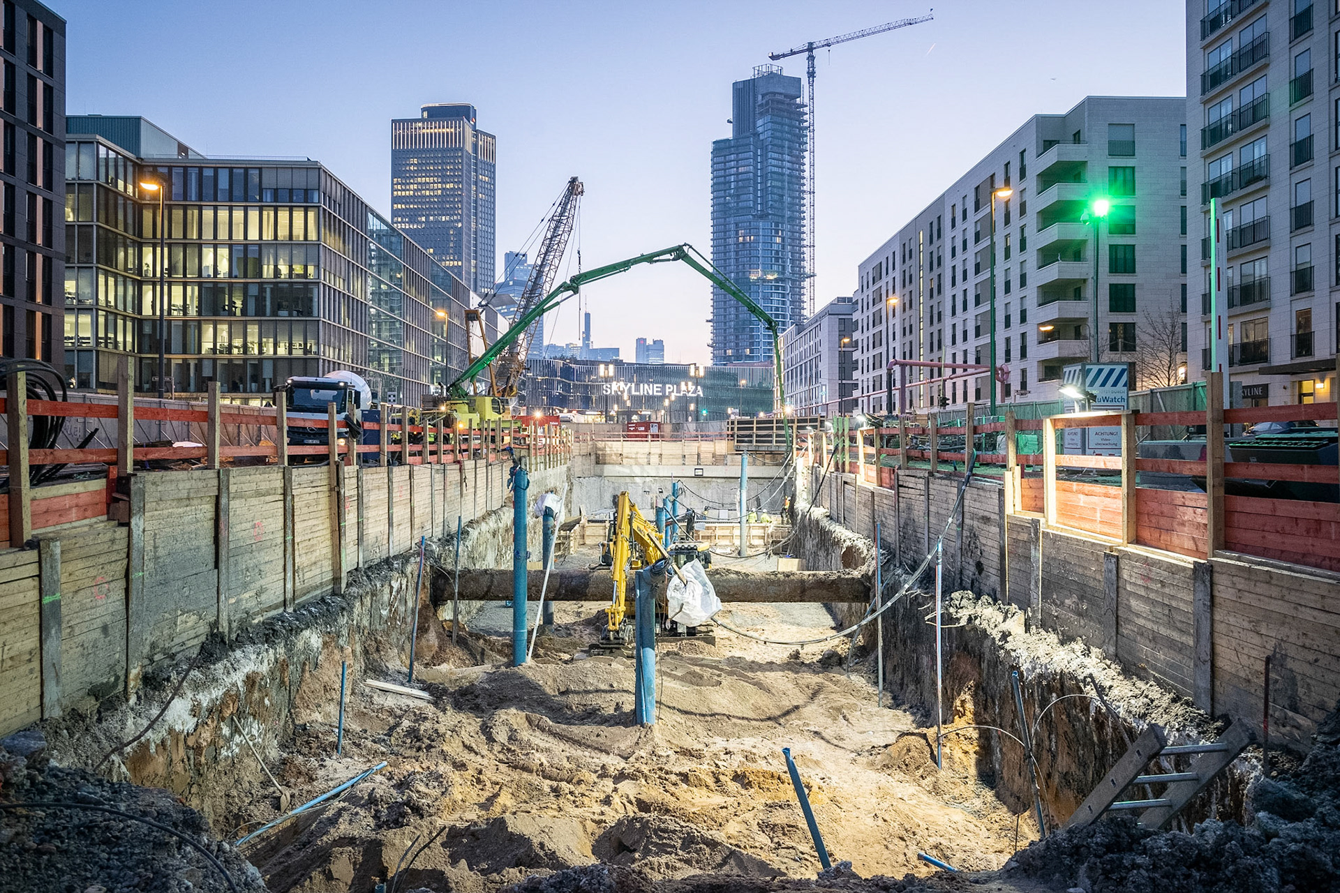 Fotodokumentation der Verlängerung der U5 in Frankfurt für die Stadtbahn Europaviertel Projektgesellschaft mbH
